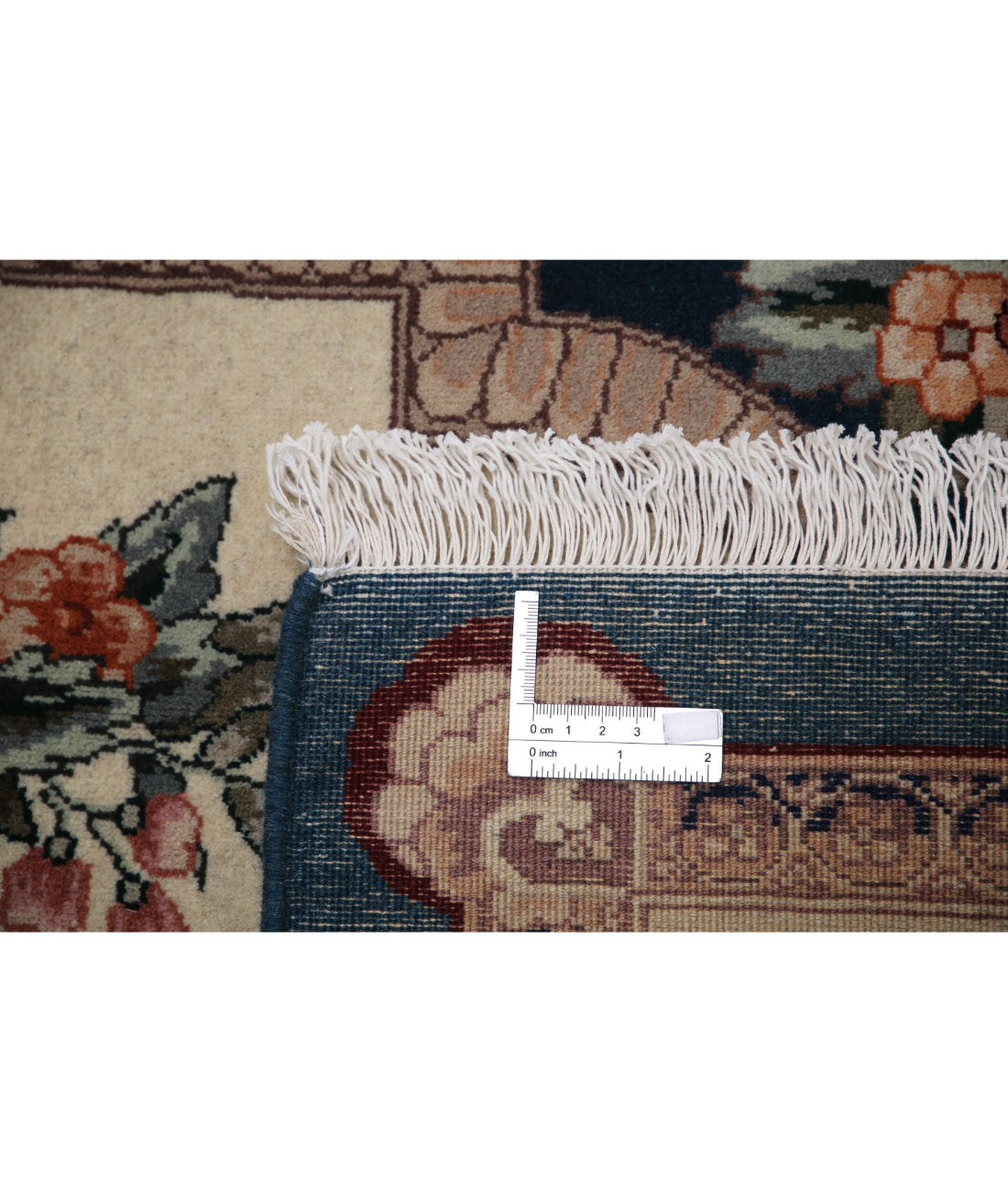 Hand Knotted Heritage Persian Style Aubusson Wool Rug - 3'10'' x 5'9'' 3'10'' x 5'9'' (115 X 173) / Green / Ivory