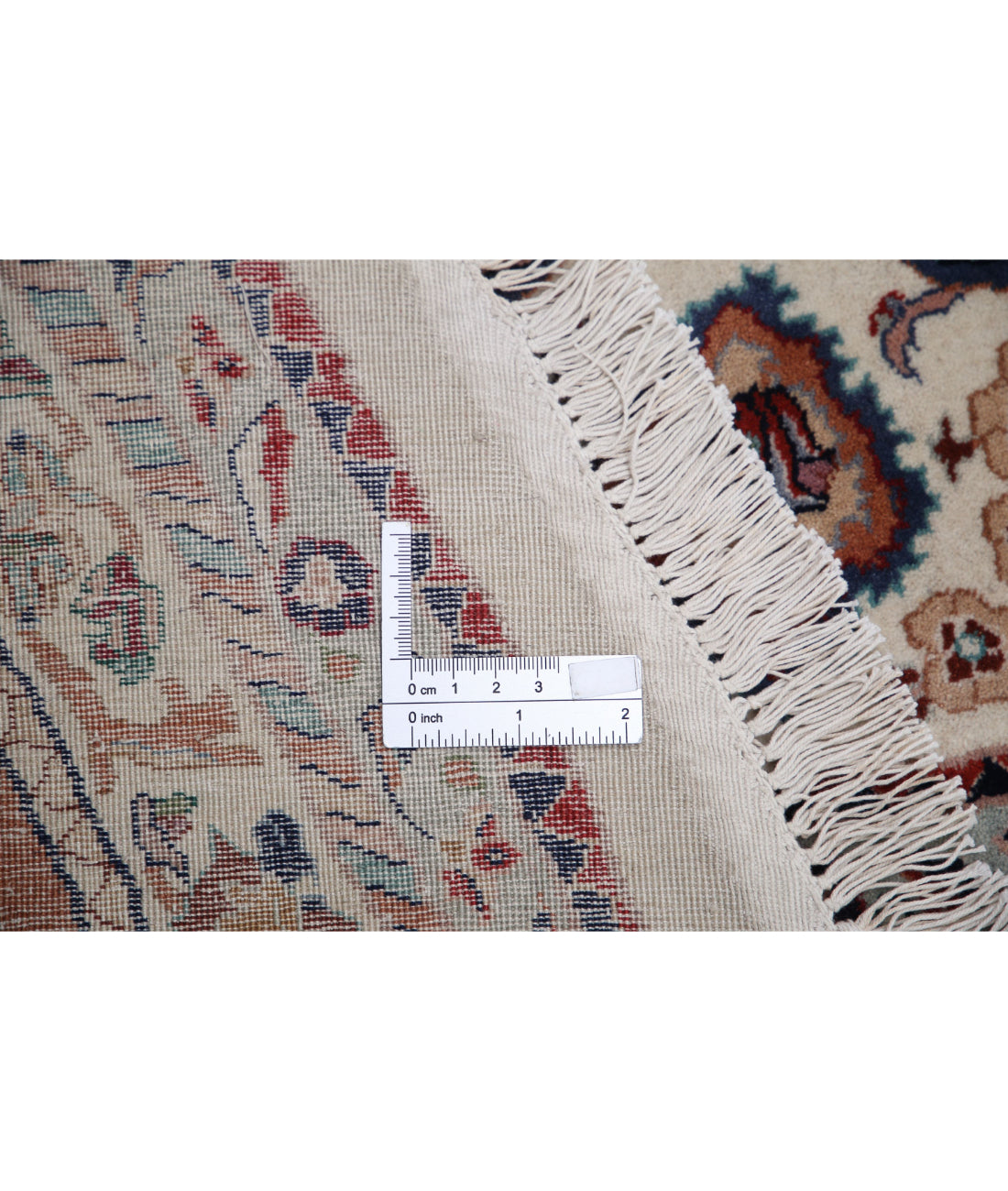 Hand Knotted Heritage Fine Persian Style Wool Rug - 8'0'' x 8'0'' 8'0'' x 8'0'' (240 X 240) / Ivory / Rust