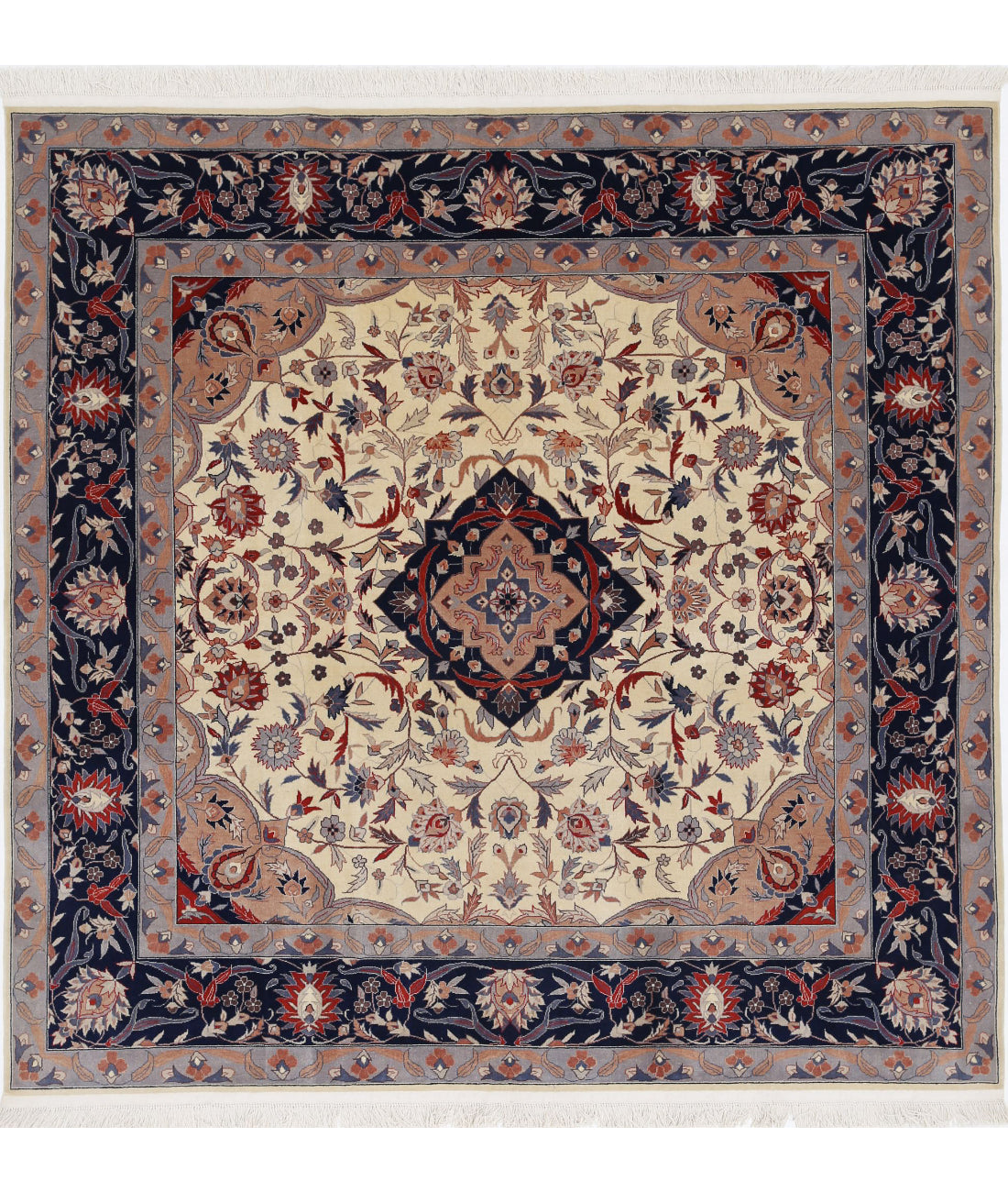 Hand Knotted Heritage Fine Oriental Wool Rug - 6'1'' x 6'1''