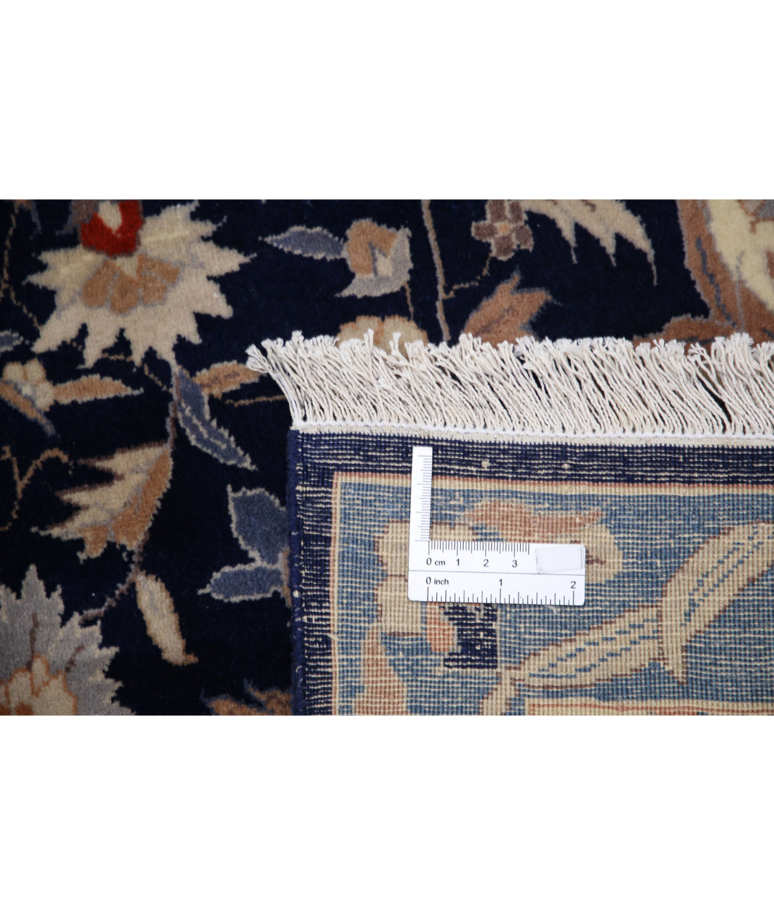 Hand Knotted Heritage Fine Persian Style Wool Rug - 5'11'' x 6'3'' 5'11'' x 6'3'' (178 X 188) / Blue / Ivory