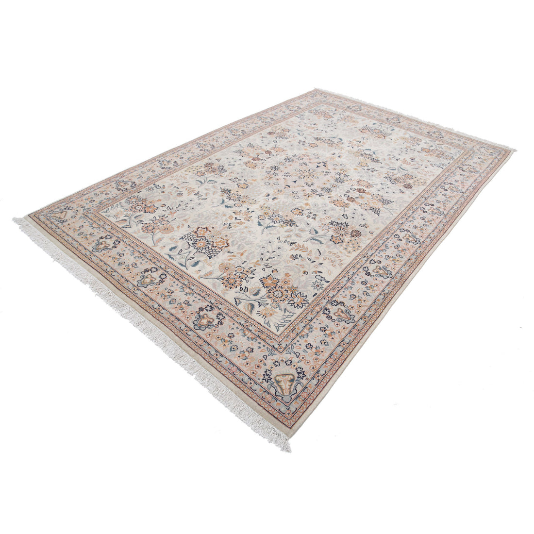 Alfombra de lana oriental fina anudada a mano Heritage - 1,83 m x 2,74 m