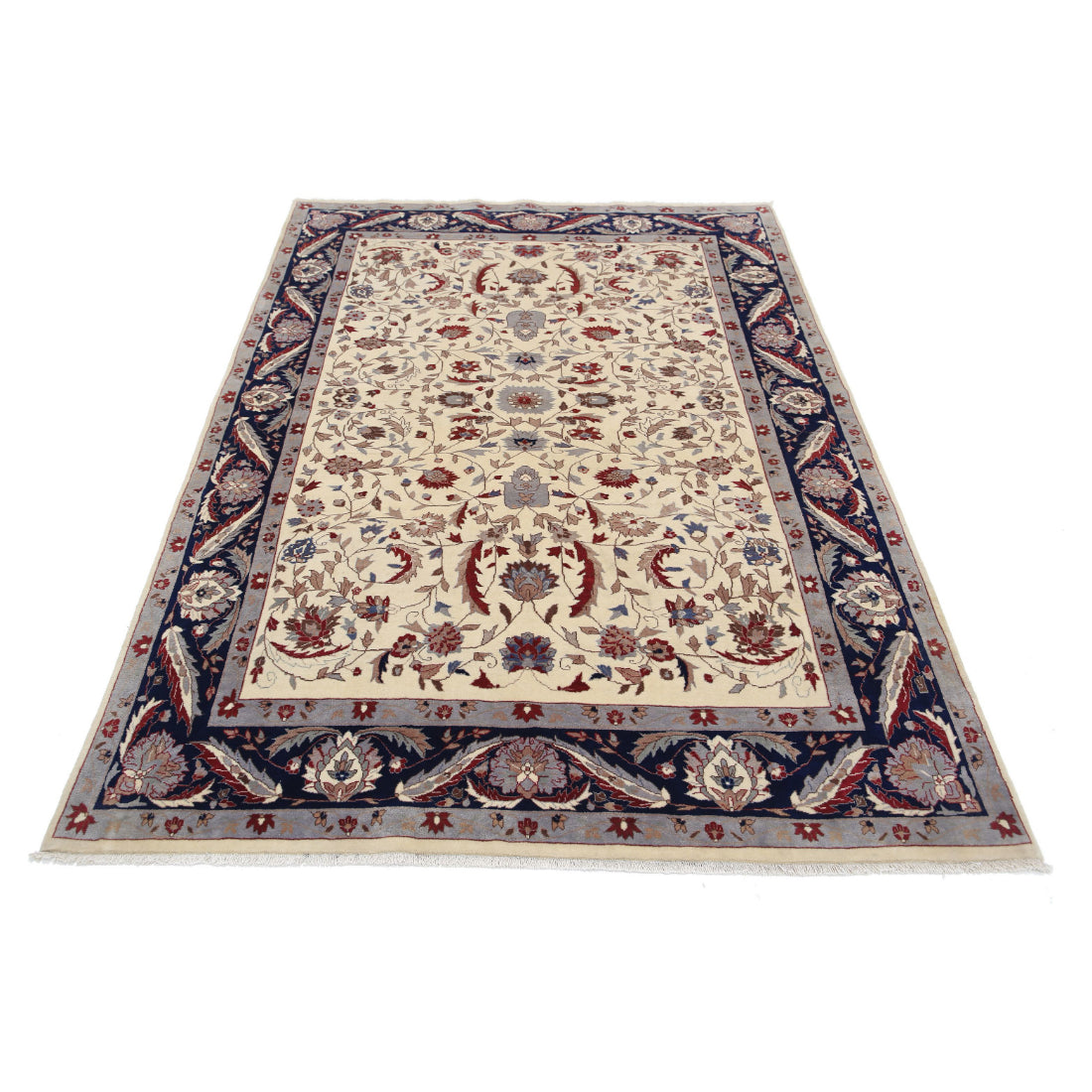 Alfombra Fina Oriental de Lana Anudada a Mano - 5'0'' x 7'5''