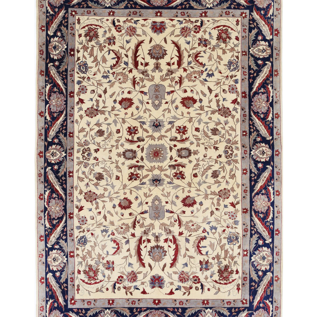 Alfombra Fina Oriental de Lana Anudada a Mano - 5'0'' x 7'5''