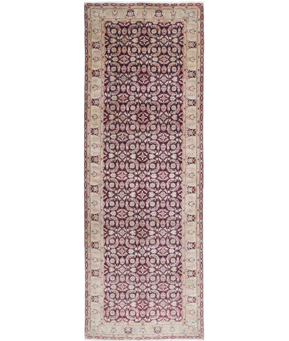 Hand Knotted Heritage Tabriz Wool Rug - 3'11'' x 11'11'' 3'11'' x 11'11'' (188 X 288) / Beige / Brown