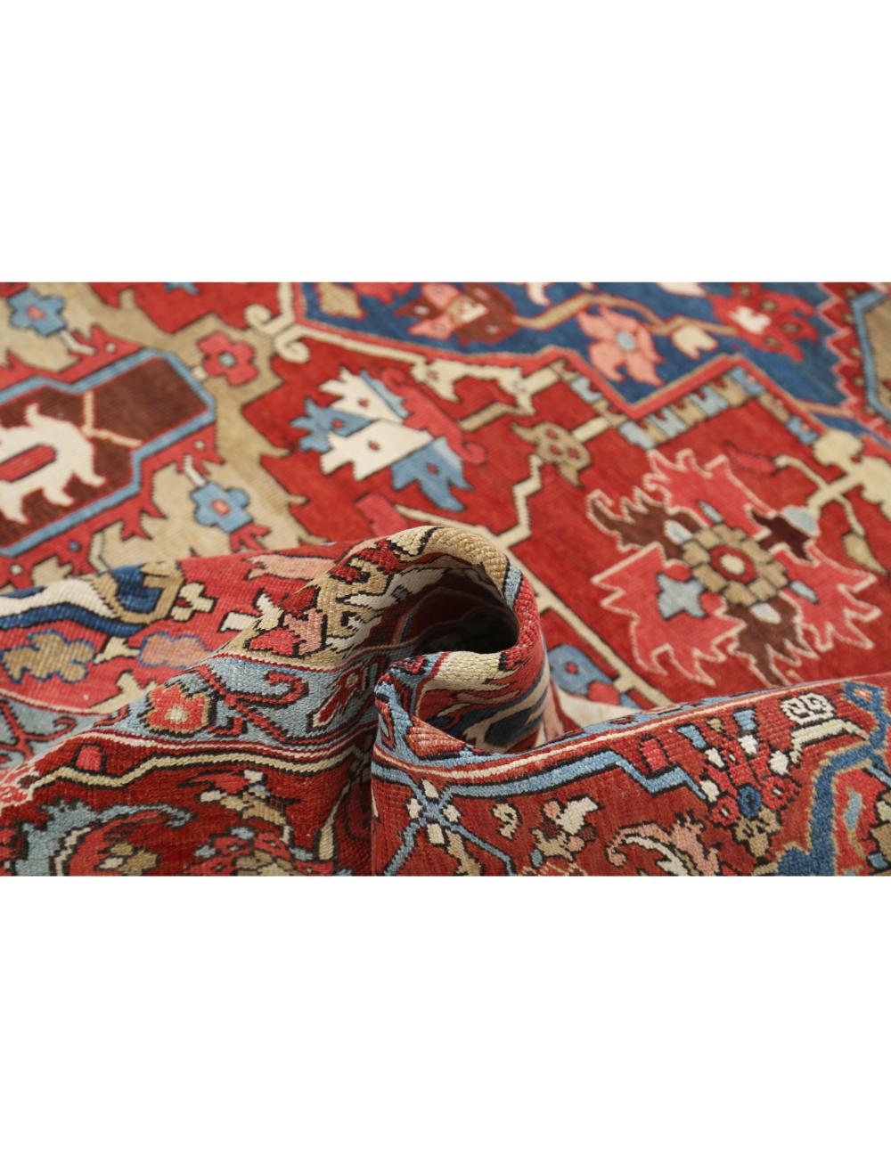 Hand Knotted Antique Persian Heriz Wool Rug - 9'10'' x 12'2'' Arteverk Arteverk Rugs