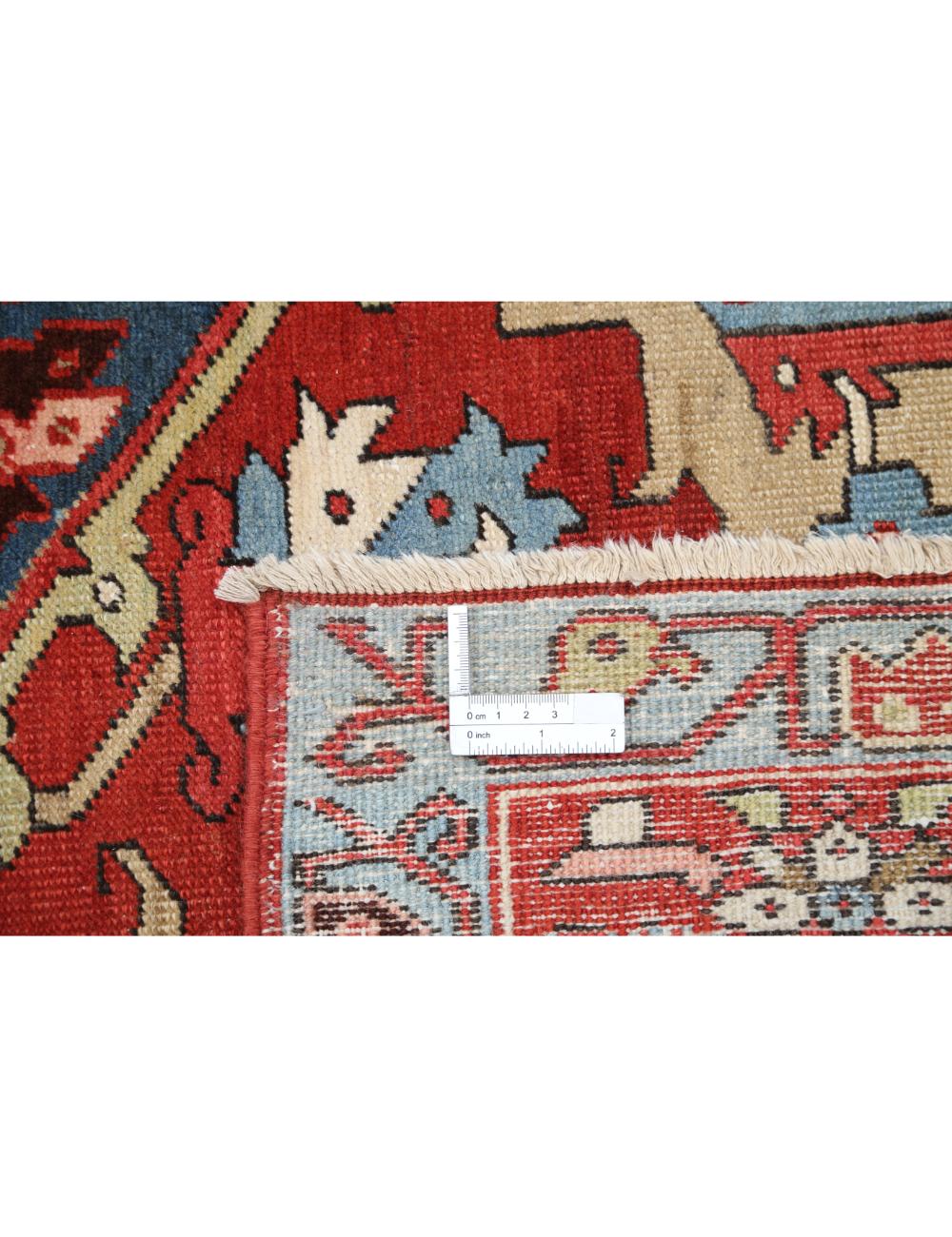 Hand Knotted Antique Persian Heriz Wool Rug - 9'10'' x 12'2'' Arteverk Arteverk Rugs