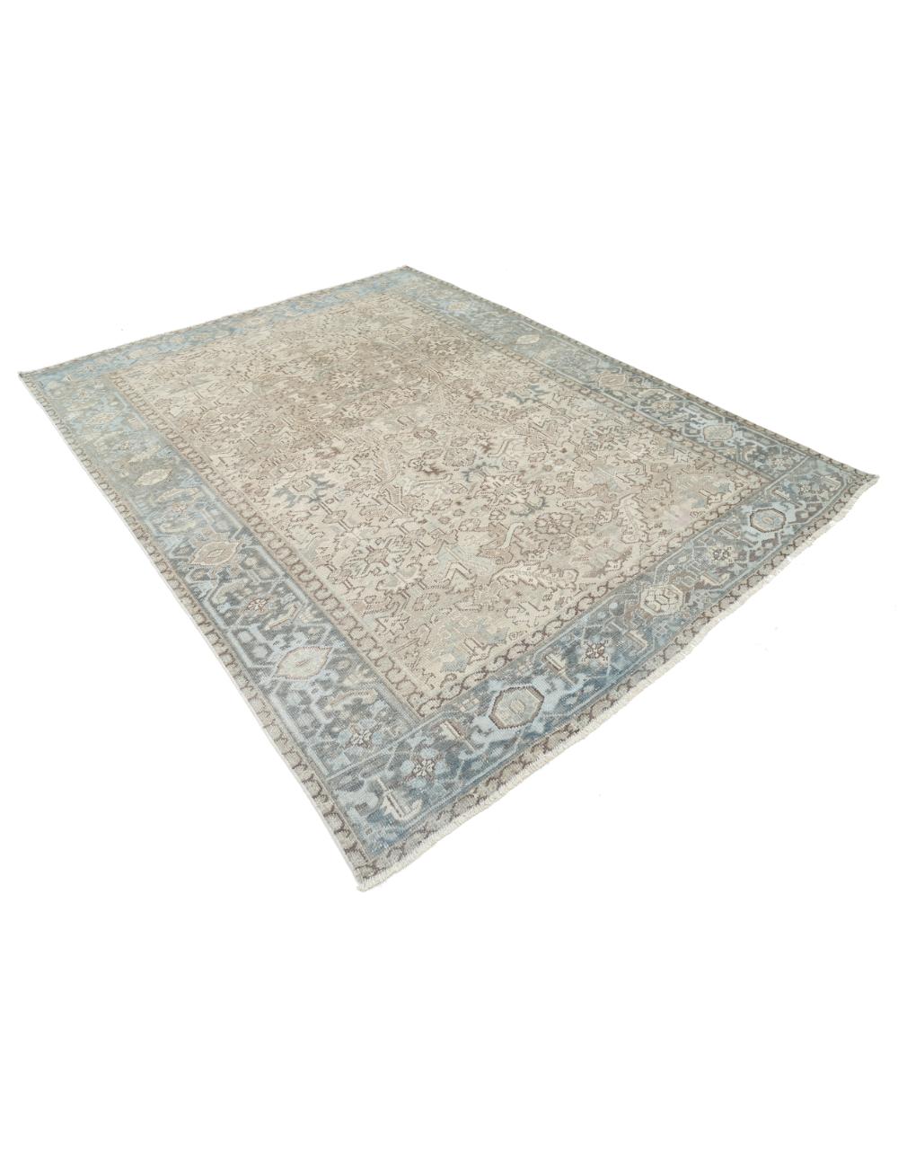Hand Knotted Vintage Wool Rug - 7'0'' x 8'11''