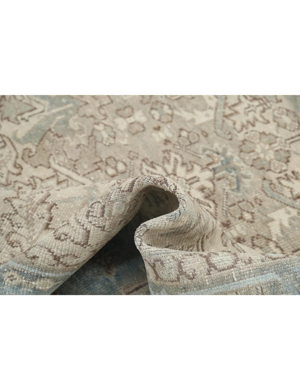 Hand Knotted Persian Heriz Wool Rug - 7'0'' x 8'11'' Arteverk Arteverk Rugs