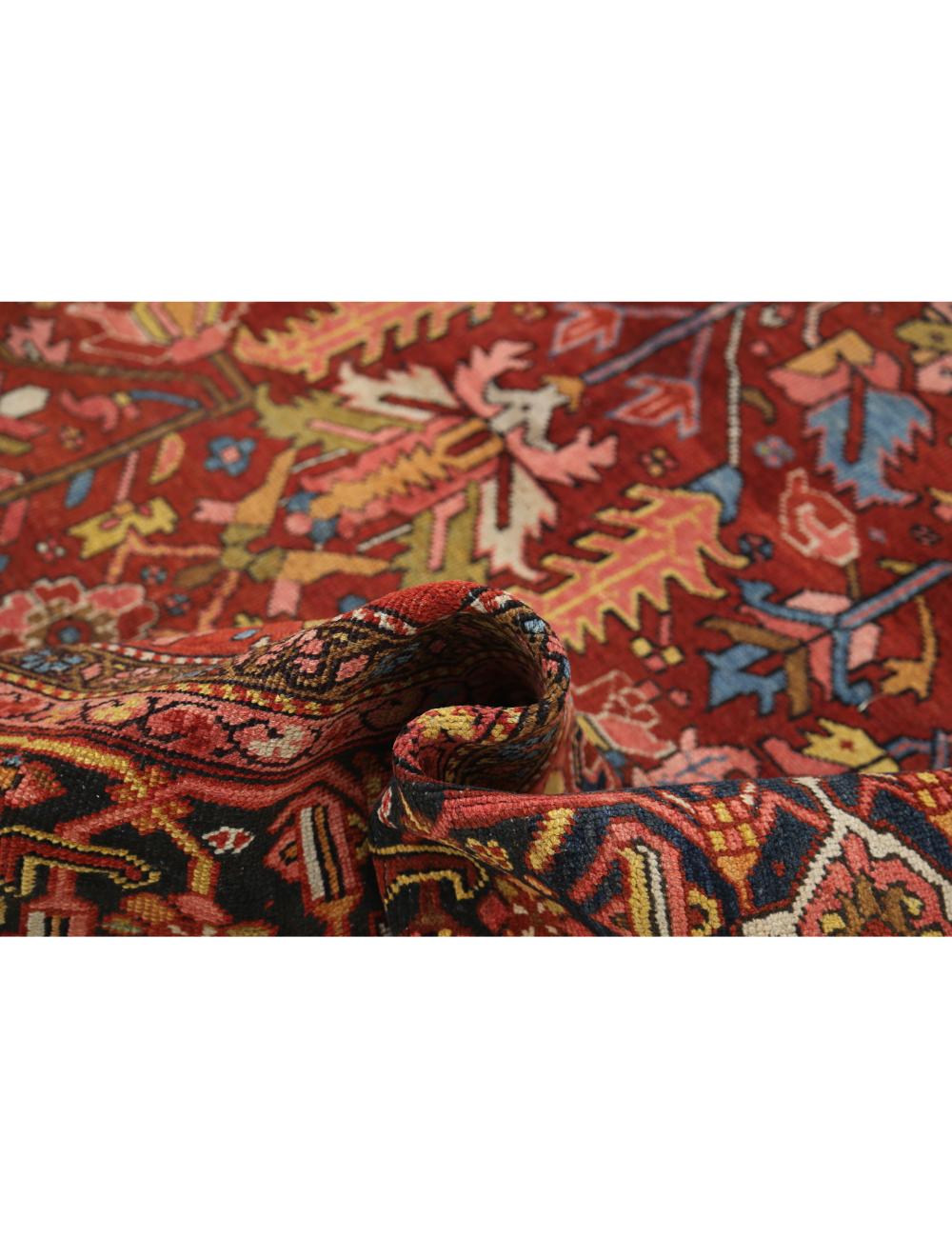 Hand Knotted Antique Persian Heriz Wool Rug - 8'4'' x 11'1'' Arteverk Arteverk Rugs