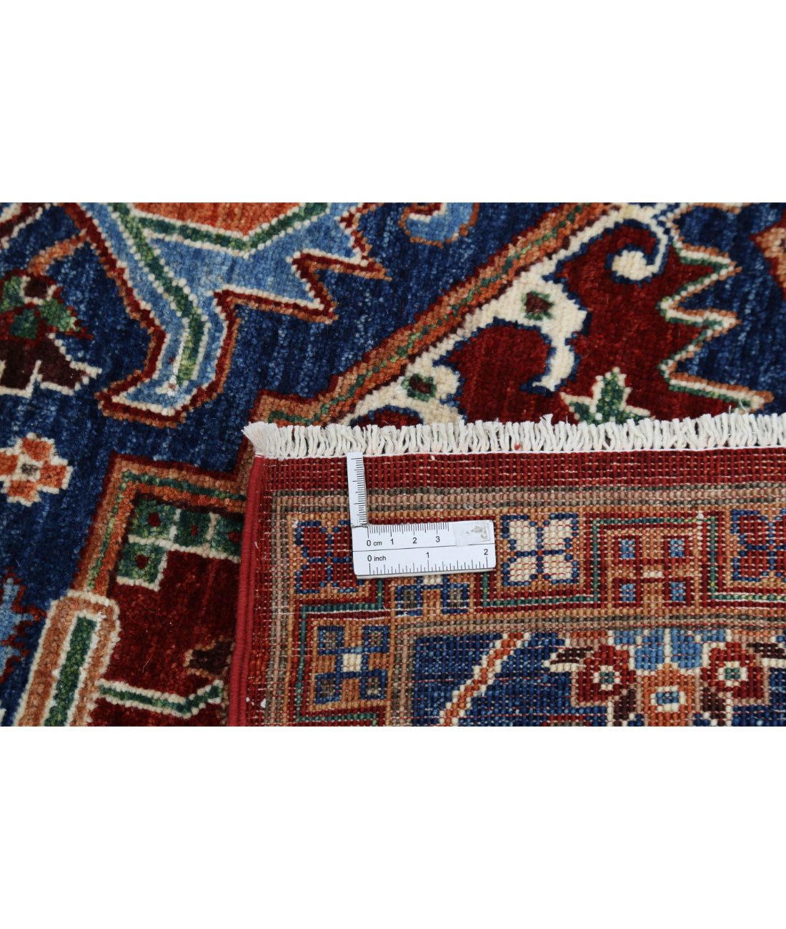 Hand Knotted Heriz Wool Rug - 6'9'' x 9'8'' 6'9'' x 9'8'' (203 X 290) / Red / Blue