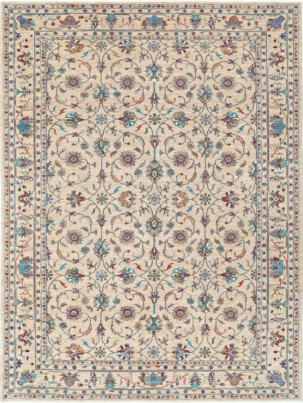Hand Knotted Jasmine Sultani Wool Rug - 9&#39;0&#39;&#39; x 11&#39;11&#39;&#39;