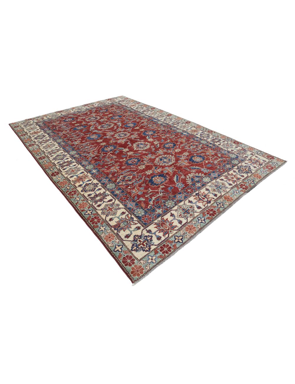 Hand Knotted Royal Kazak Wool Rug - 7'11'' x 11'6'' Arteverk Arteverk Rugs