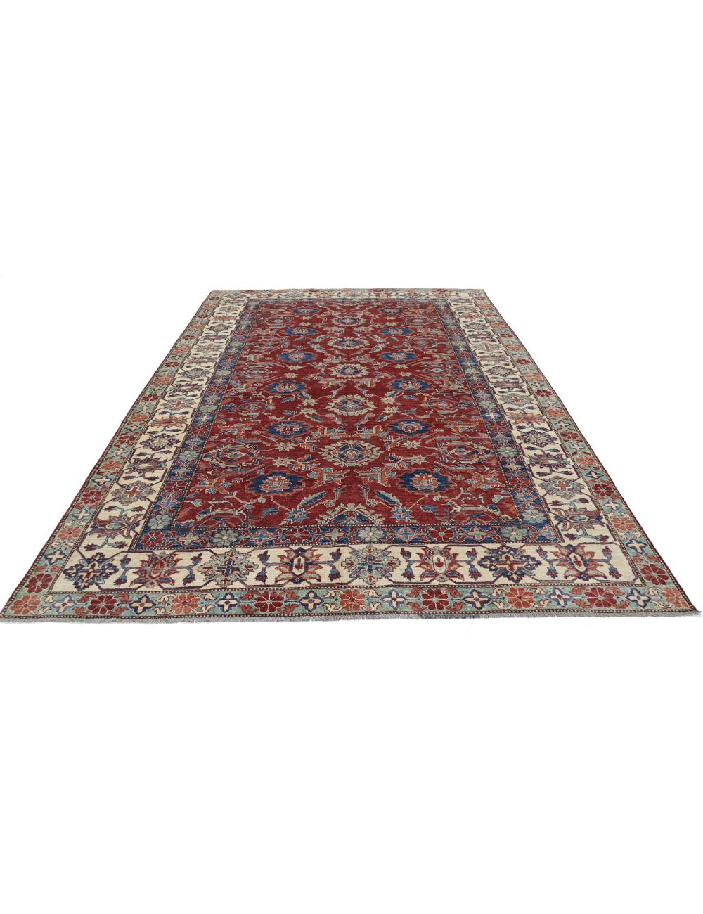 Hand Knotted Royal Kazak Wool Rug - 7'11'' x 11'6'' Arteverk Arteverk Rugs