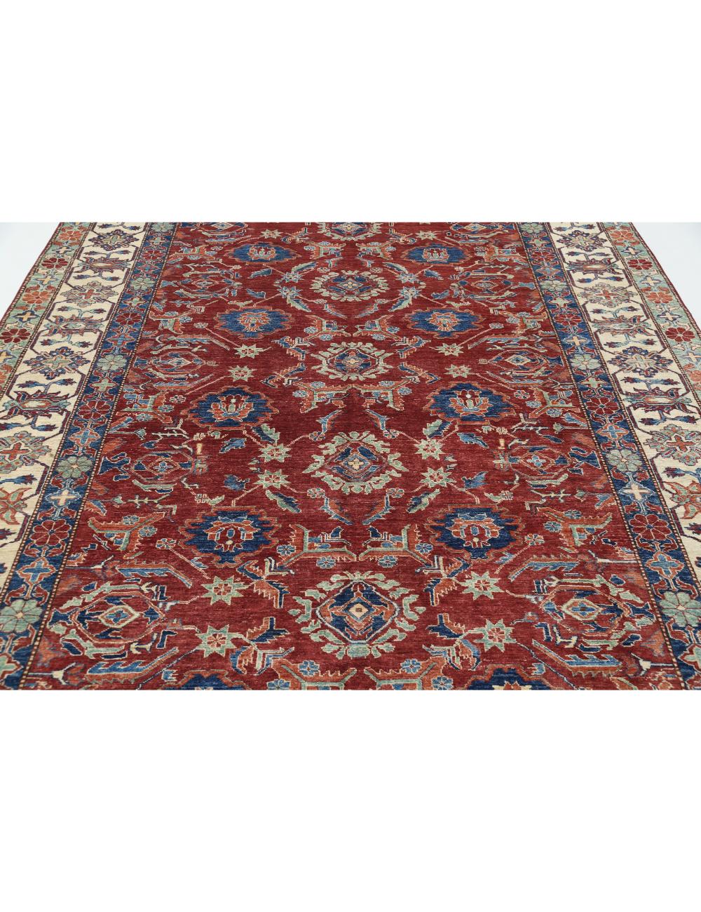 Hand Knotted Royal Kazak Wool Rug - 7'11'' x 11'6''