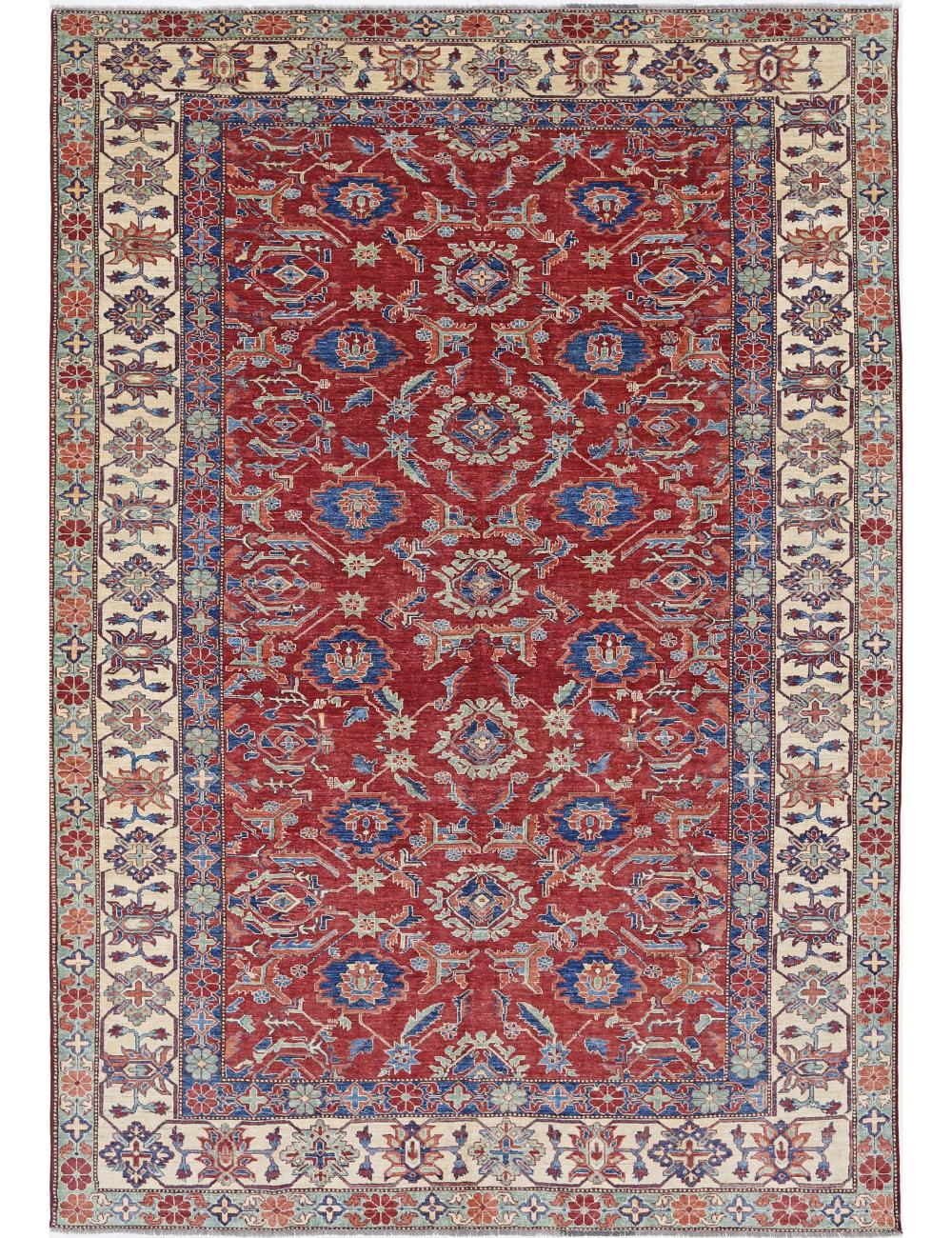Hand Knotted Royal Kazak Wool Rug - 7'11'' x 11'6''