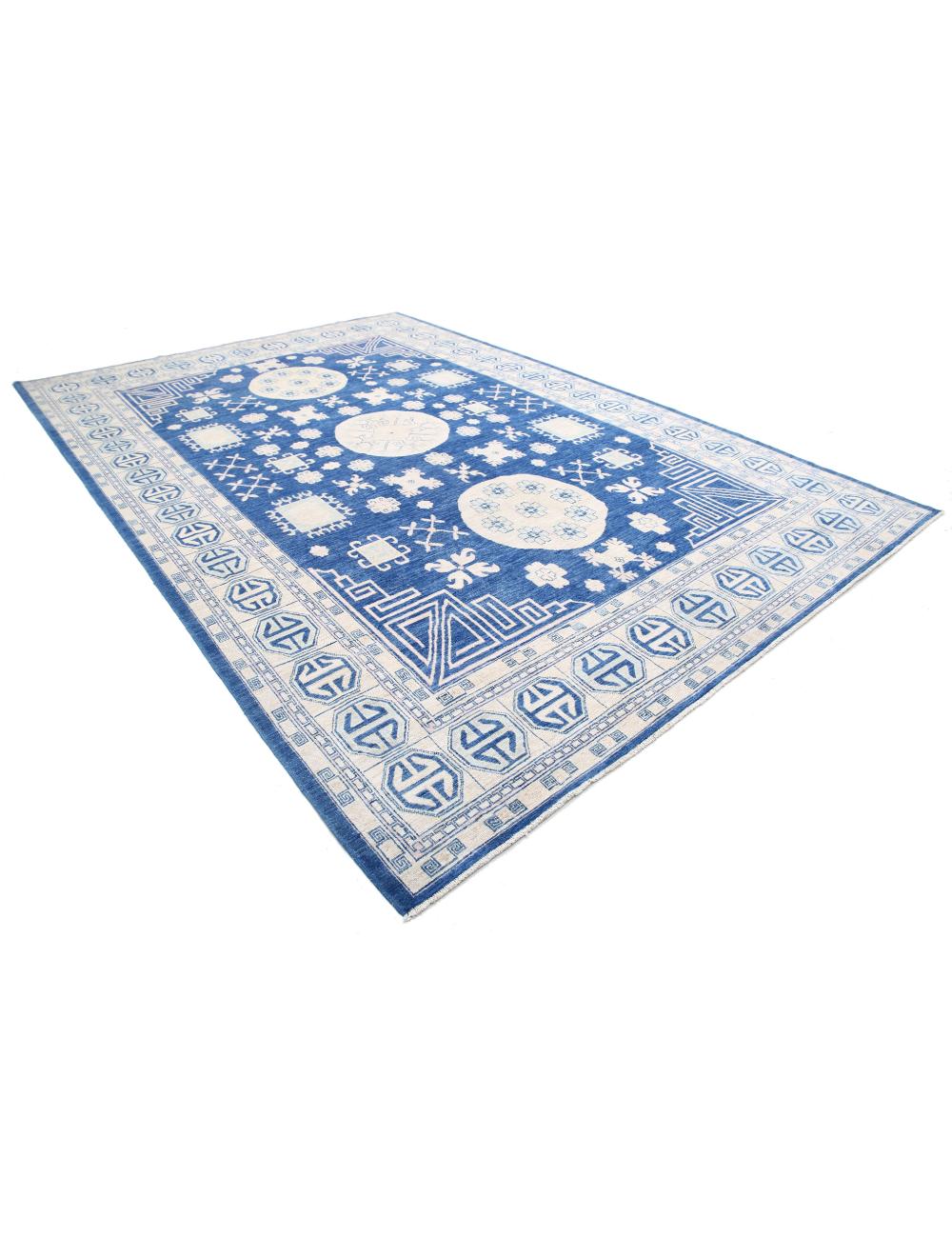 Hand Knotted Khotan Wool Rug - 9'8'' x 13'10'' Arteverk Arteverk Rugs