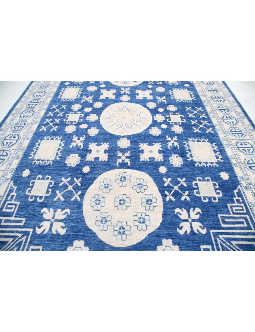 Hand Knotted Khotan Wool Rug - 9'8'' x 13'10''