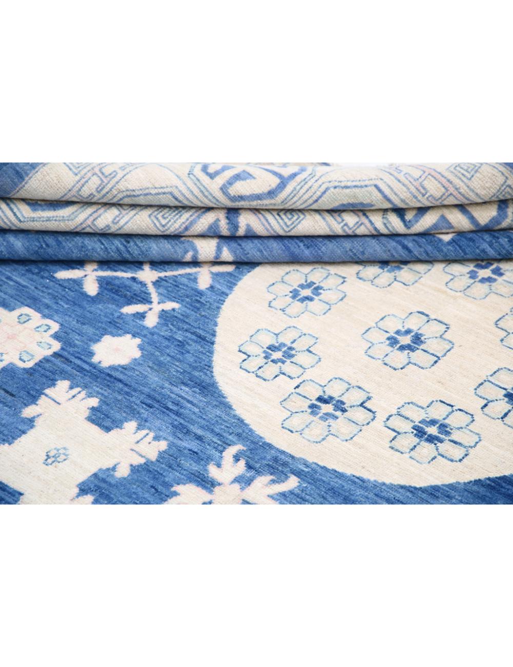 Hand Knotted Khotan Wool Rug - 9'8'' x 13'10'' Arteverk Arteverk Rugs