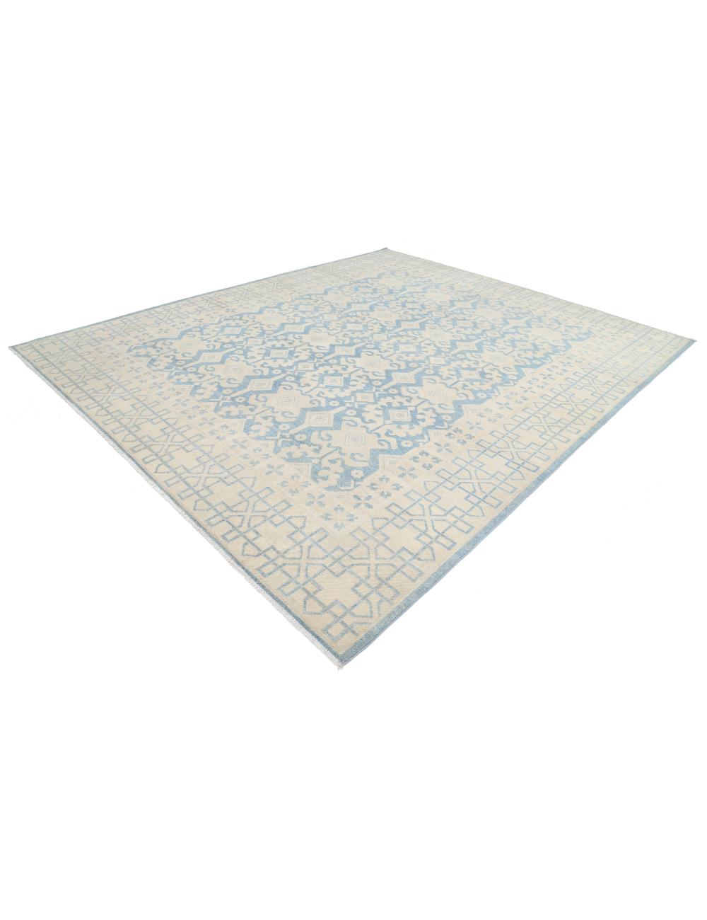 Hand Knotted Khotan Wool Rug - 9'10'' x 12'2'' Arteverk Arteverk Rugs