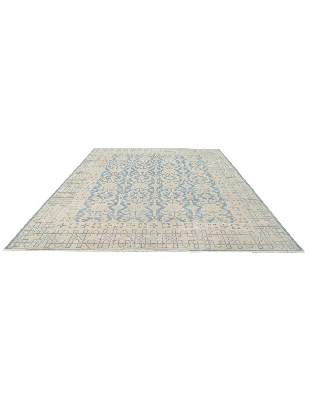 Hand Knotted Khotan Wool Rug - 9'10'' x 12'2'' Arteverk Arteverk Rugs