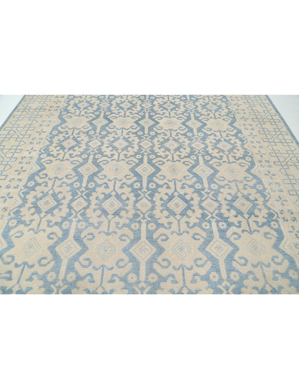 Hand Knotted Khotan Wool Rug - 9'10'' x 12'2'' Arteverk Arteverk Rugs