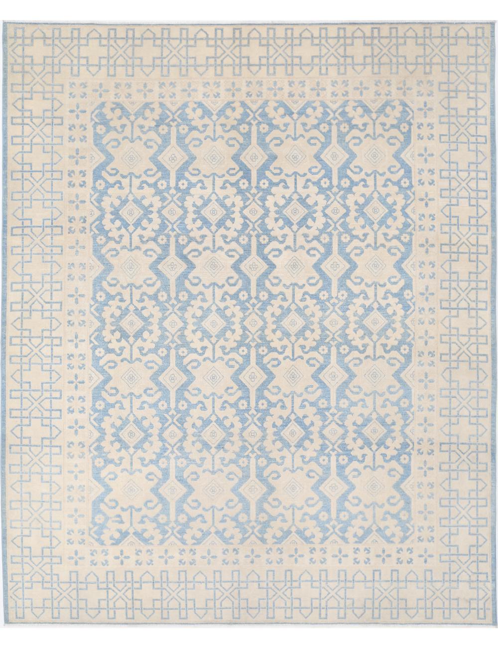 Hand Knotted Khotan Wool Rug - 9'10'' x 12'2''