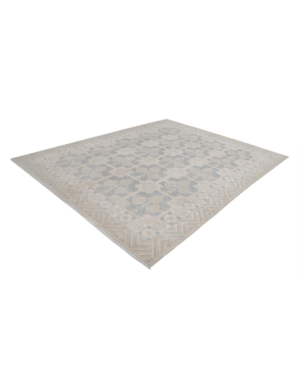 Hand Knotted Khotan Wool Rug - 8'1'' x 10'2''