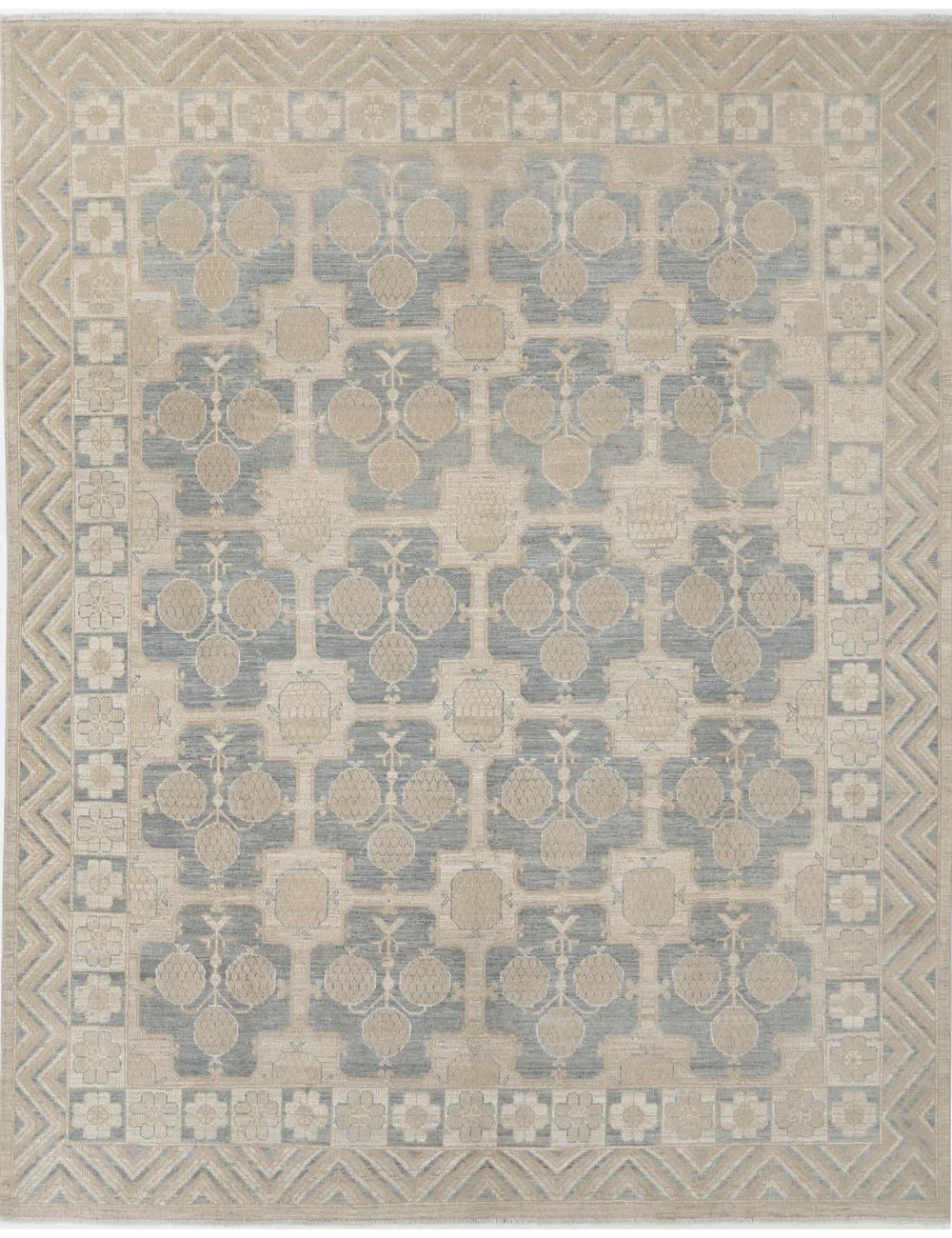 Hand Knotted Khotan Wool Rug - 8'1'' x 10'2''
