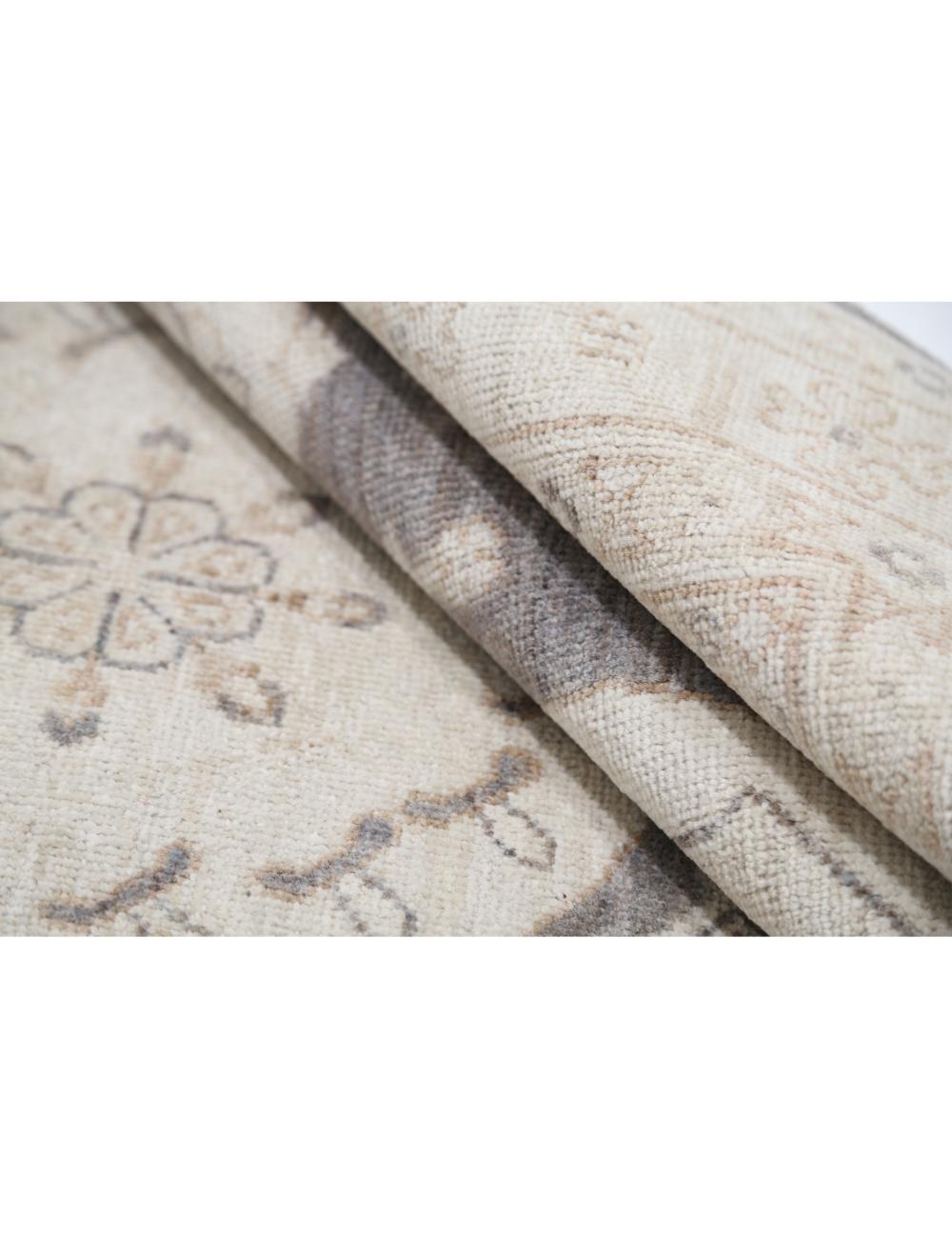 Hand Knotted Khotan Wool Rug - 4'1'' x 5'11'' Arteverk Arteverk Rugs