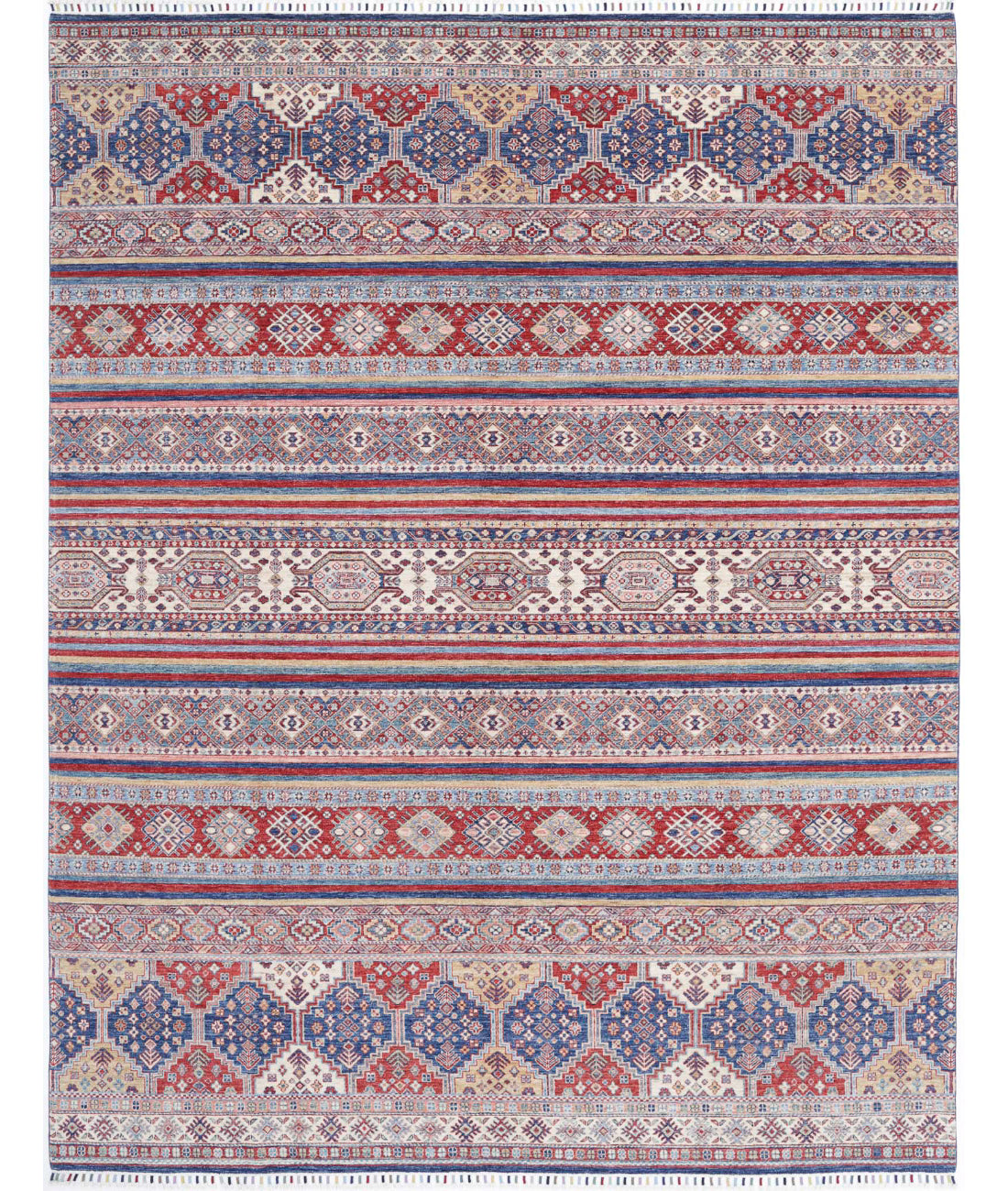 Hand Knotted Khurjeen Wool Rug - 8'10'' x 11'10'' 8'10'' x 11'10'' (265 X 355) / Multi / Multi