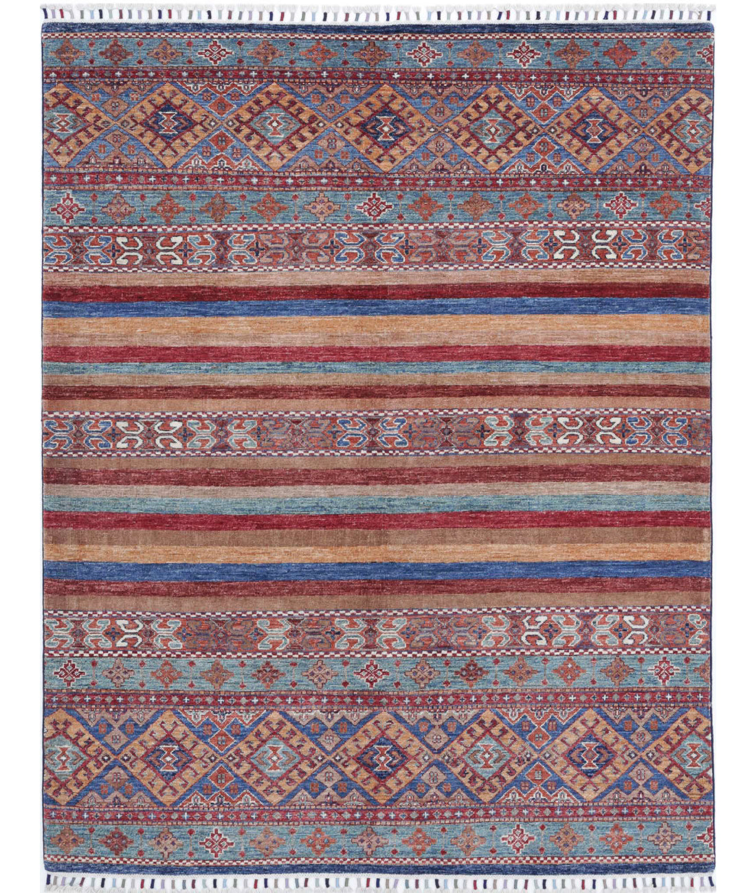 Hand Knotted Khurjeen Wool Rug - 5'0'' x 6'6'' 5'0'' x 6'6'' (150 X 195) / Multi / N/A