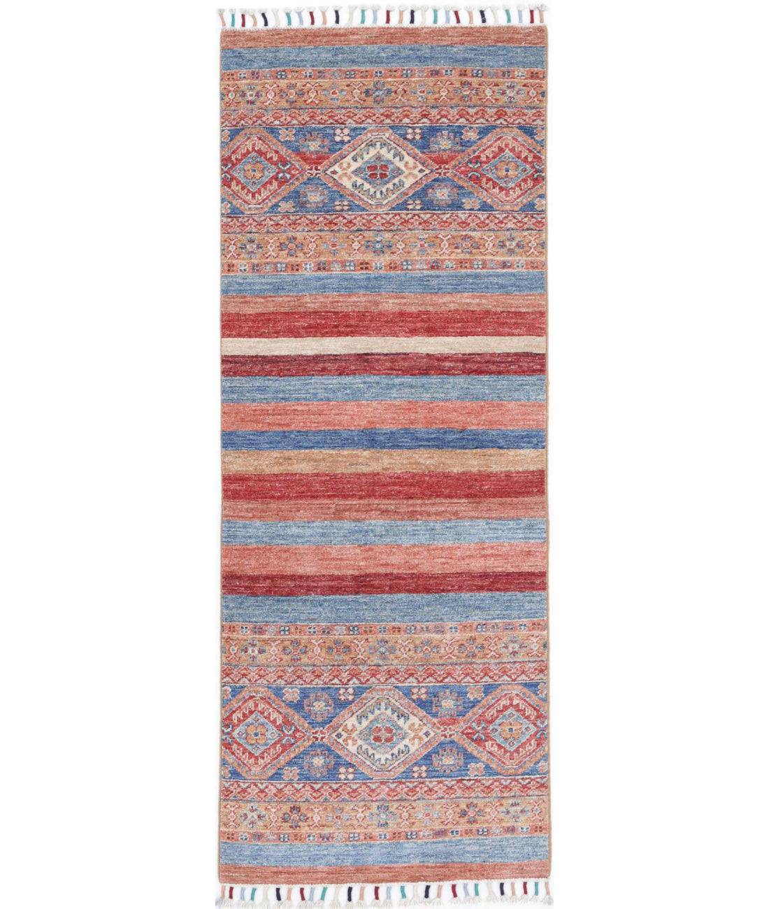 Hand Knotted Khurjeen Wool Rug - 2&#39;0&#39;&#39; x 5&#39;6&#39;&#39; 2&#39;0&#39;&#39; x 5&#39;6&#39;&#39; (60 X 165) / Multi / Multi