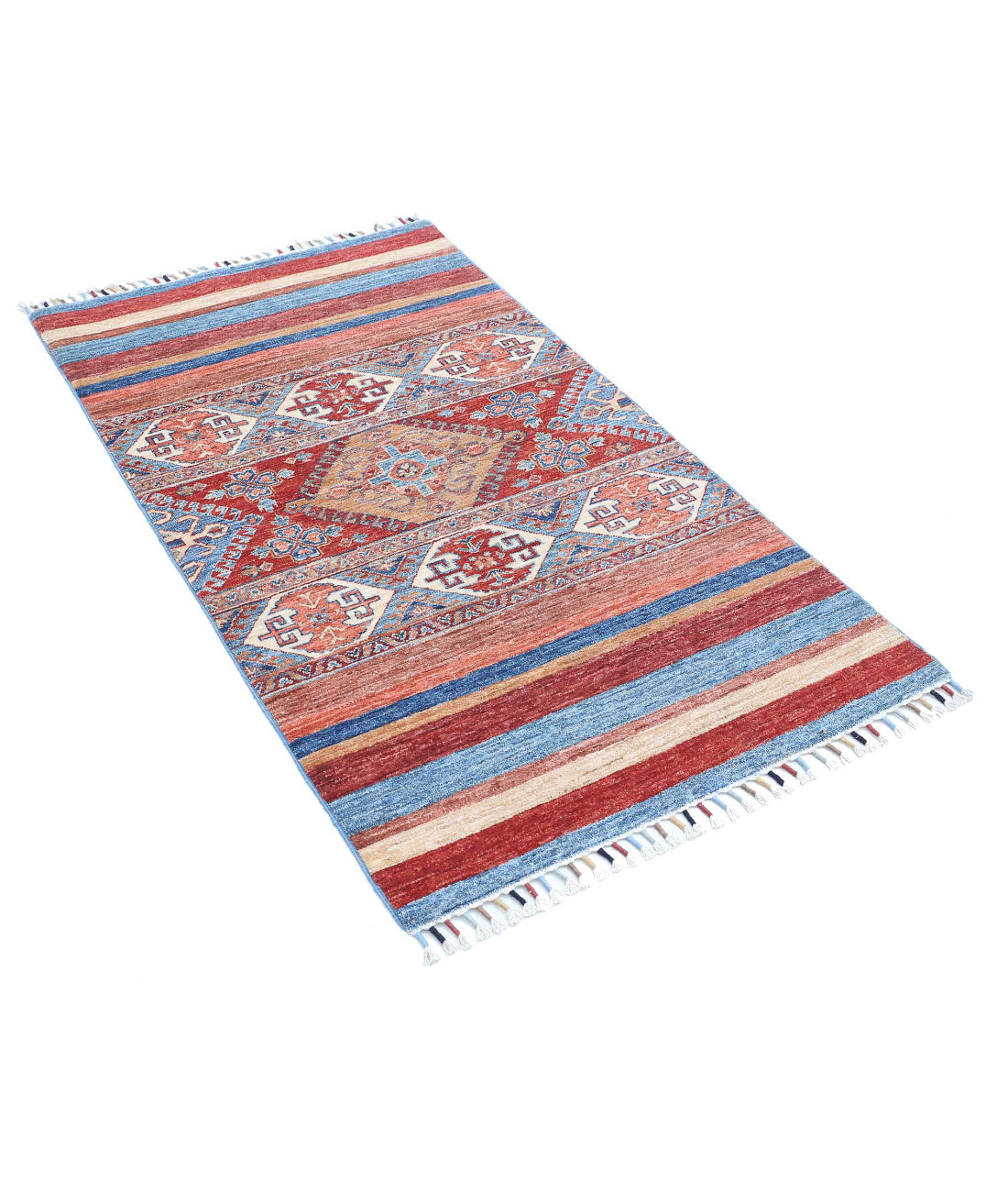 Hand Knotted Khurjeen Wool Rug - 2'11'' x 5'0'' 2'11'' x 5'0'' (88 X 150) / Multi / Multi