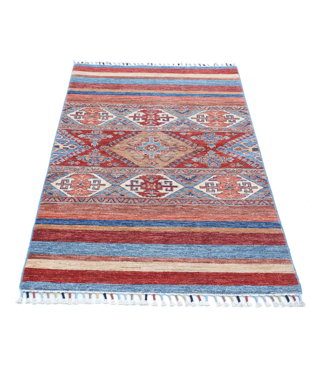 Hand Knotted Khurjeen Wool Rug - 2'11'' x 5'0'' 2'11'' x 5'0'' (88 X 150) / Multi / Multi