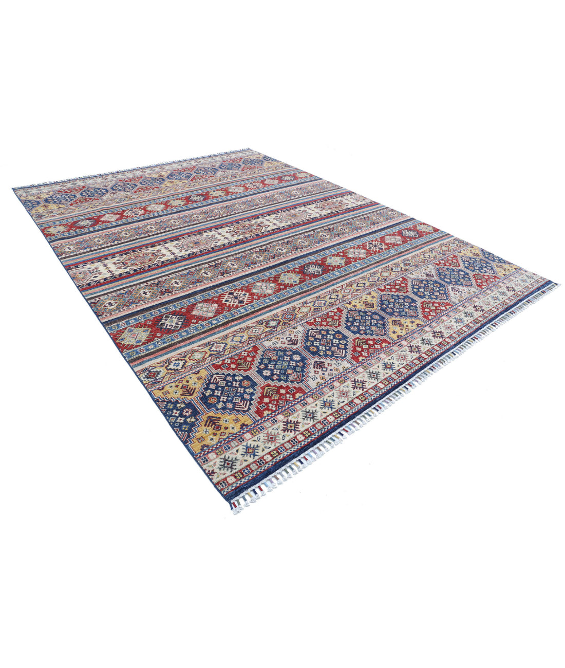 Hand Knotted Khurjeen Wool Rug - 8'8'' x 11'8'' 8'8'' x 11'8'' (260 X 350) / Multi / Multi