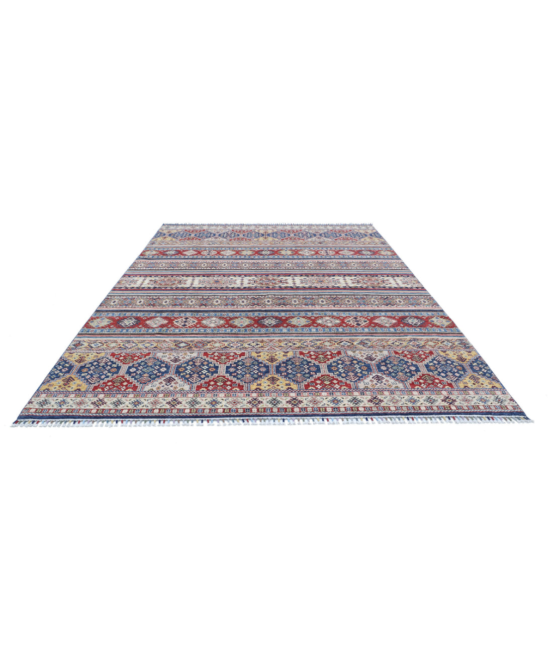 Hand Knotted Khurjeen Wool Rug - 8'8'' x 11'8'' 8'8'' x 11'8'' (260 X 350) / Multi / Multi
