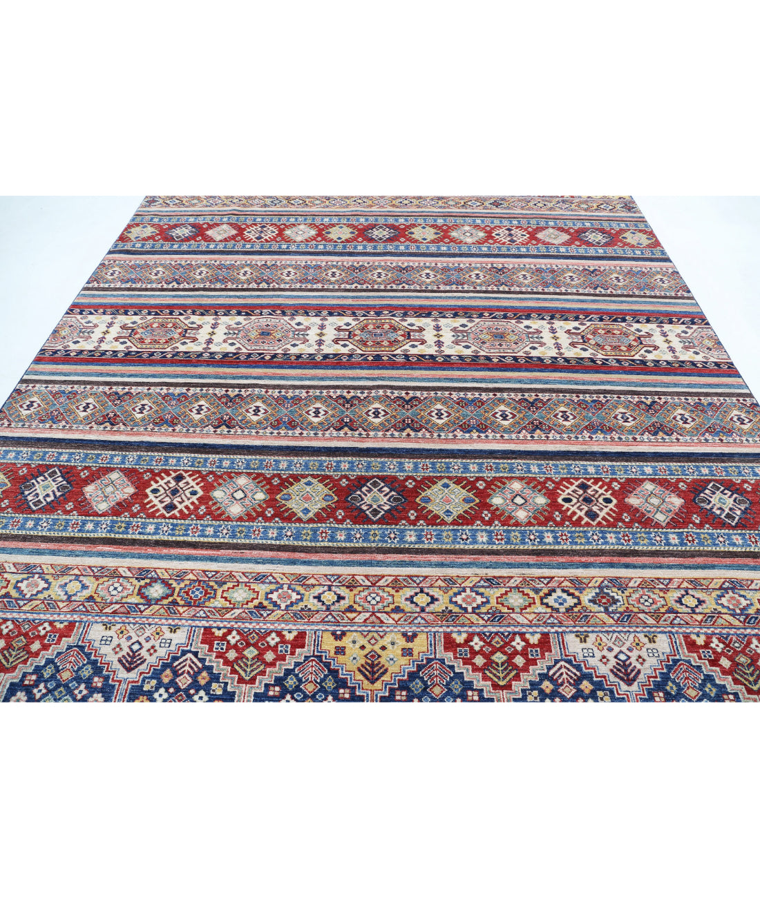 Hand Knotted Khurjeen Wool Rug - 8'8'' x 11'8'' 8'8'' x 11'8'' (260 X 350) / Multi / Multi