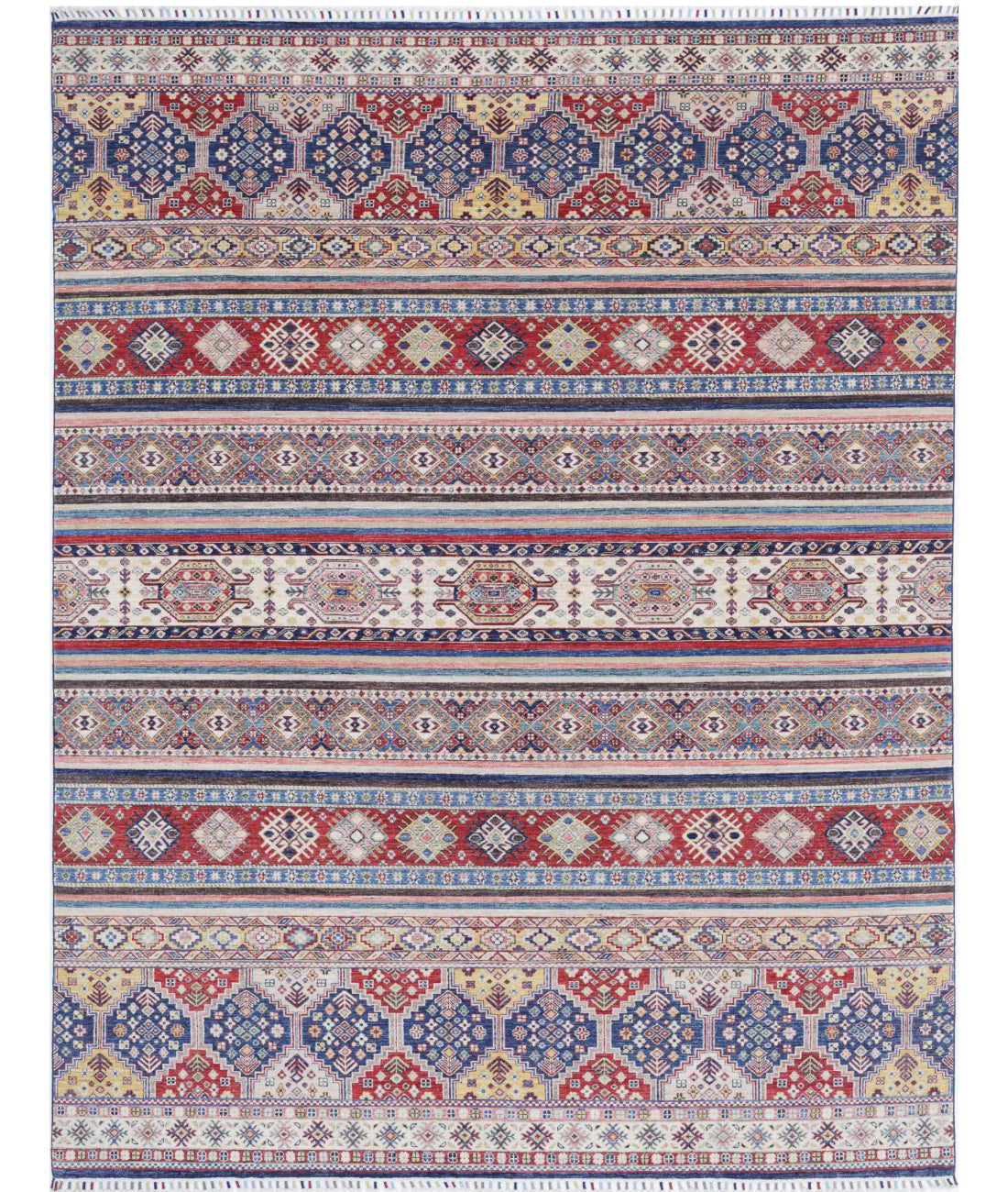 Hand Knotted Khurjeen Wool Rug - 8'8'' x 11'8''