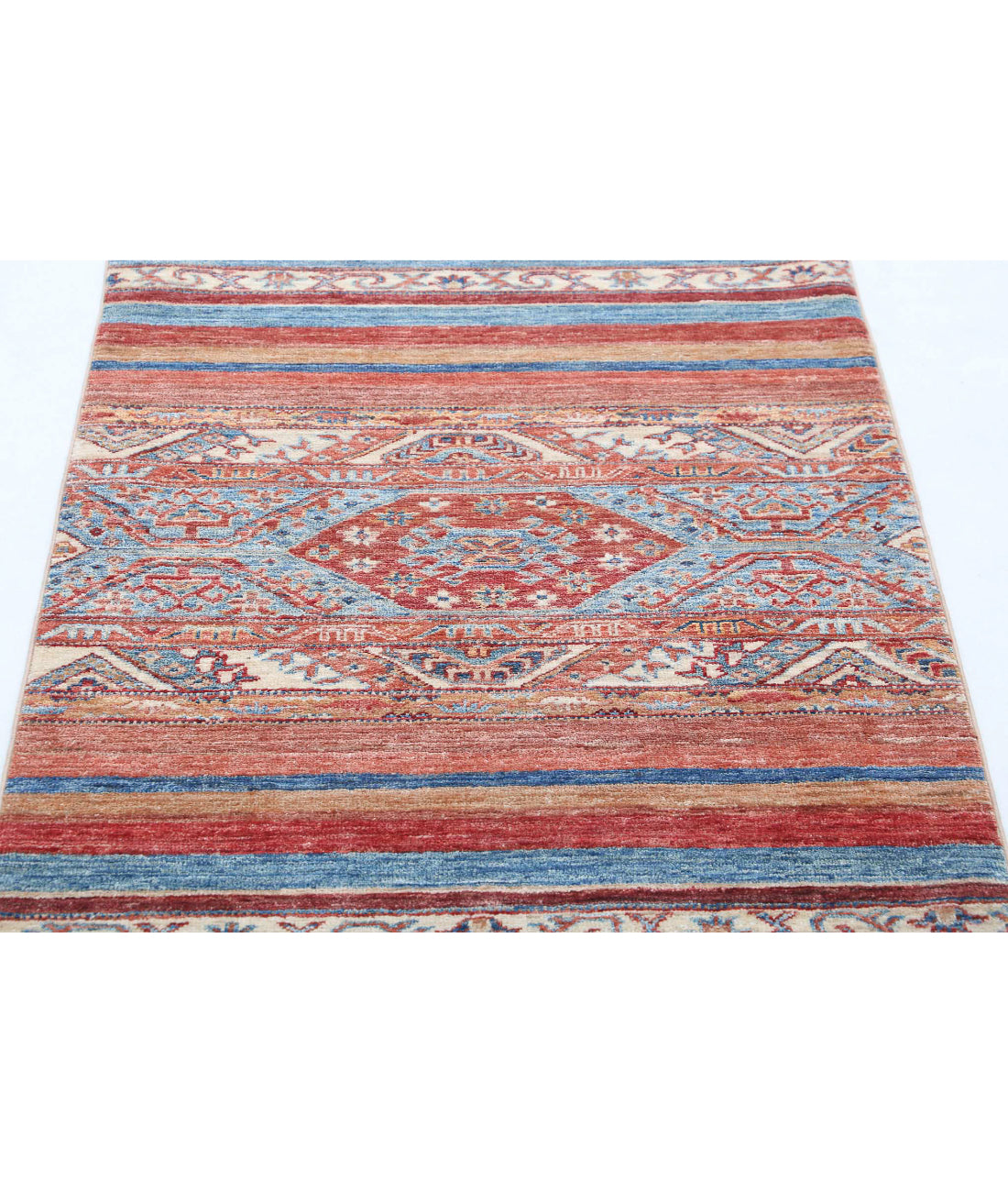 Hand Knotted Khurjeen Wool Rug - 2'8'' x 3'8'' 2'8'' x 3'8'' (80 X 110) / Multi / Multi