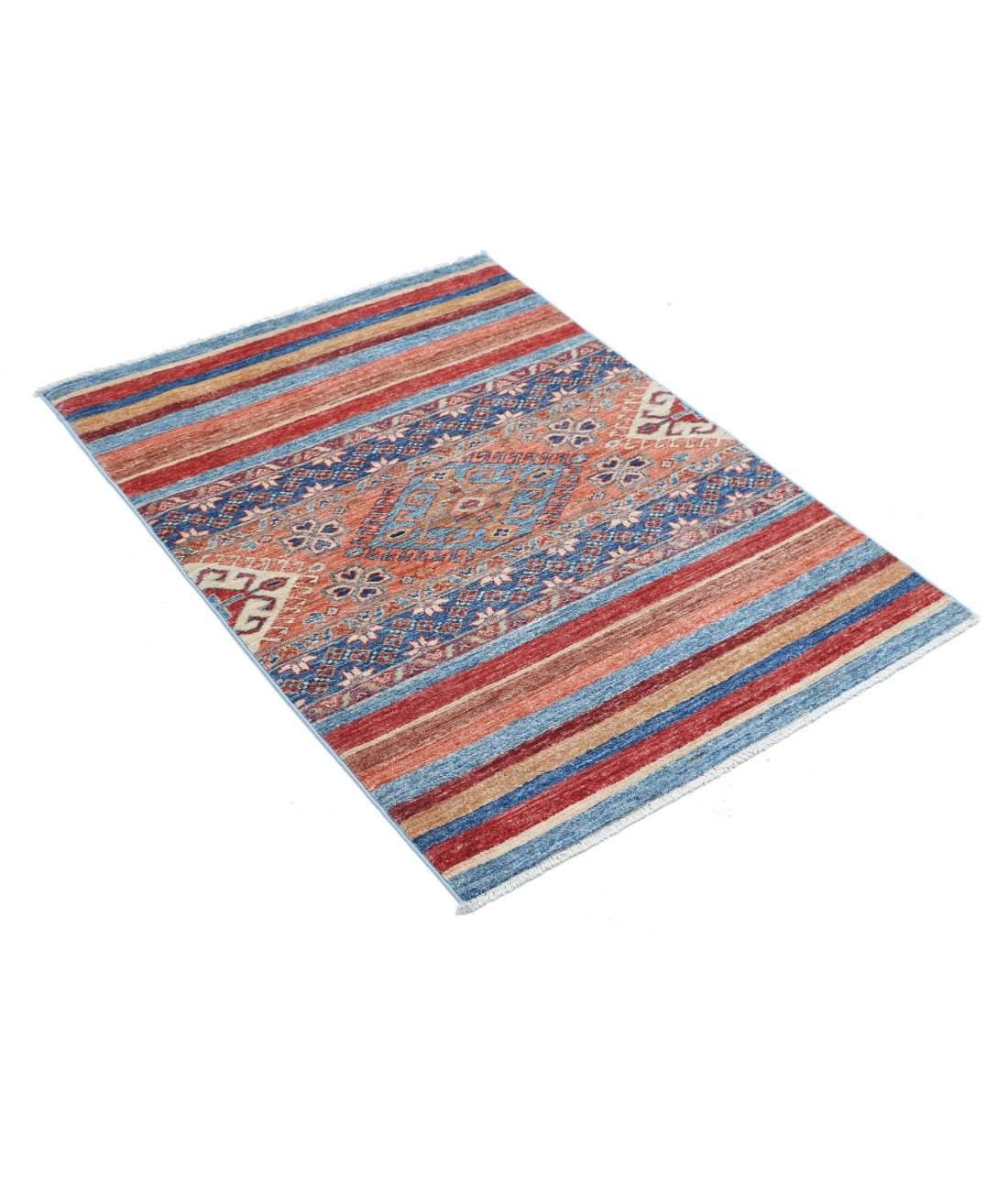 Hand Knotted Khurjeen Wool Rug - 2'9'' x 3'8'' 2'9'' x 3'8'' (83 X 110) / Multi / Multi