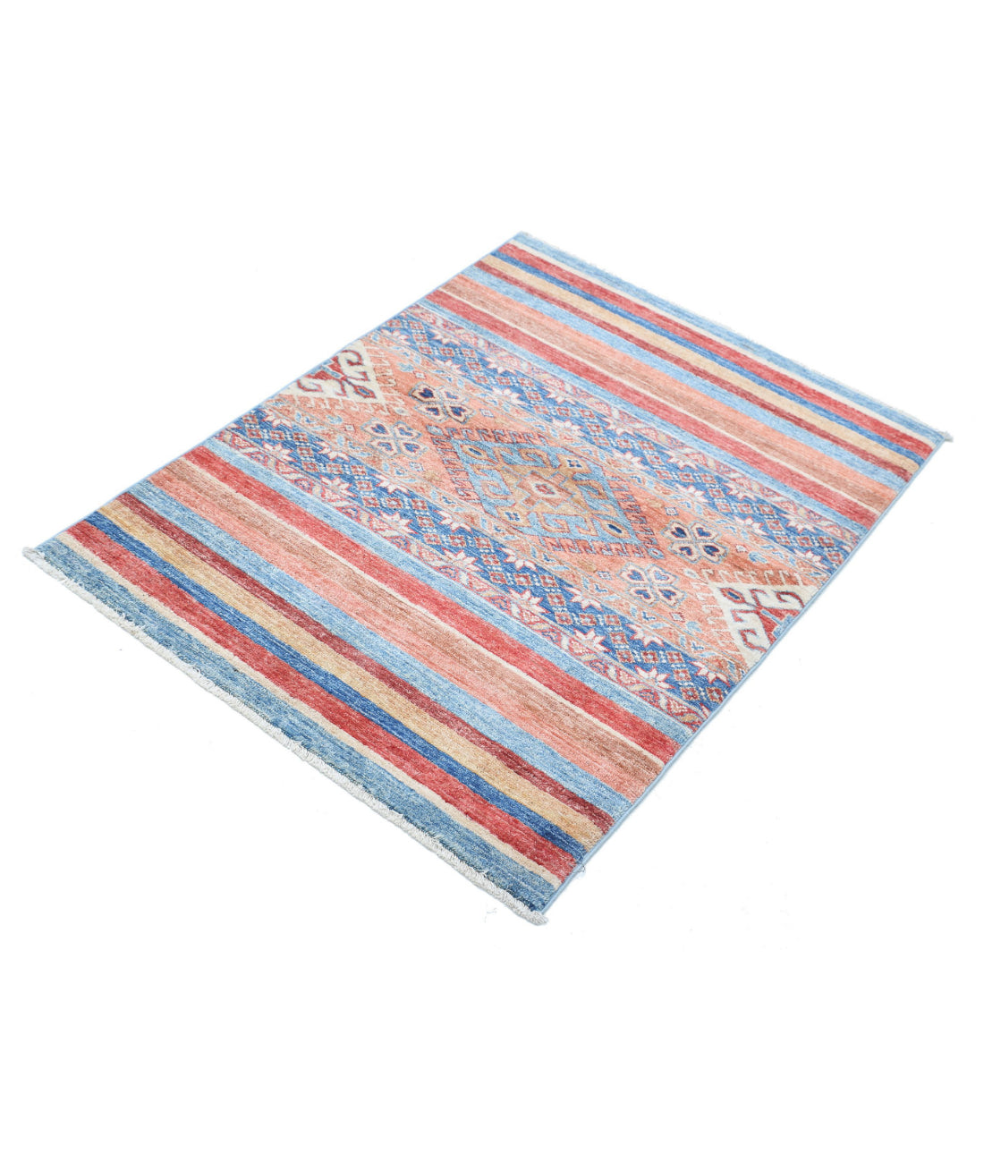 Hand Knotted Khurjeen Wool Rug - 2'9'' x 3'8'' 2'9'' x 3'8'' (83 X 110) / Multi / Multi