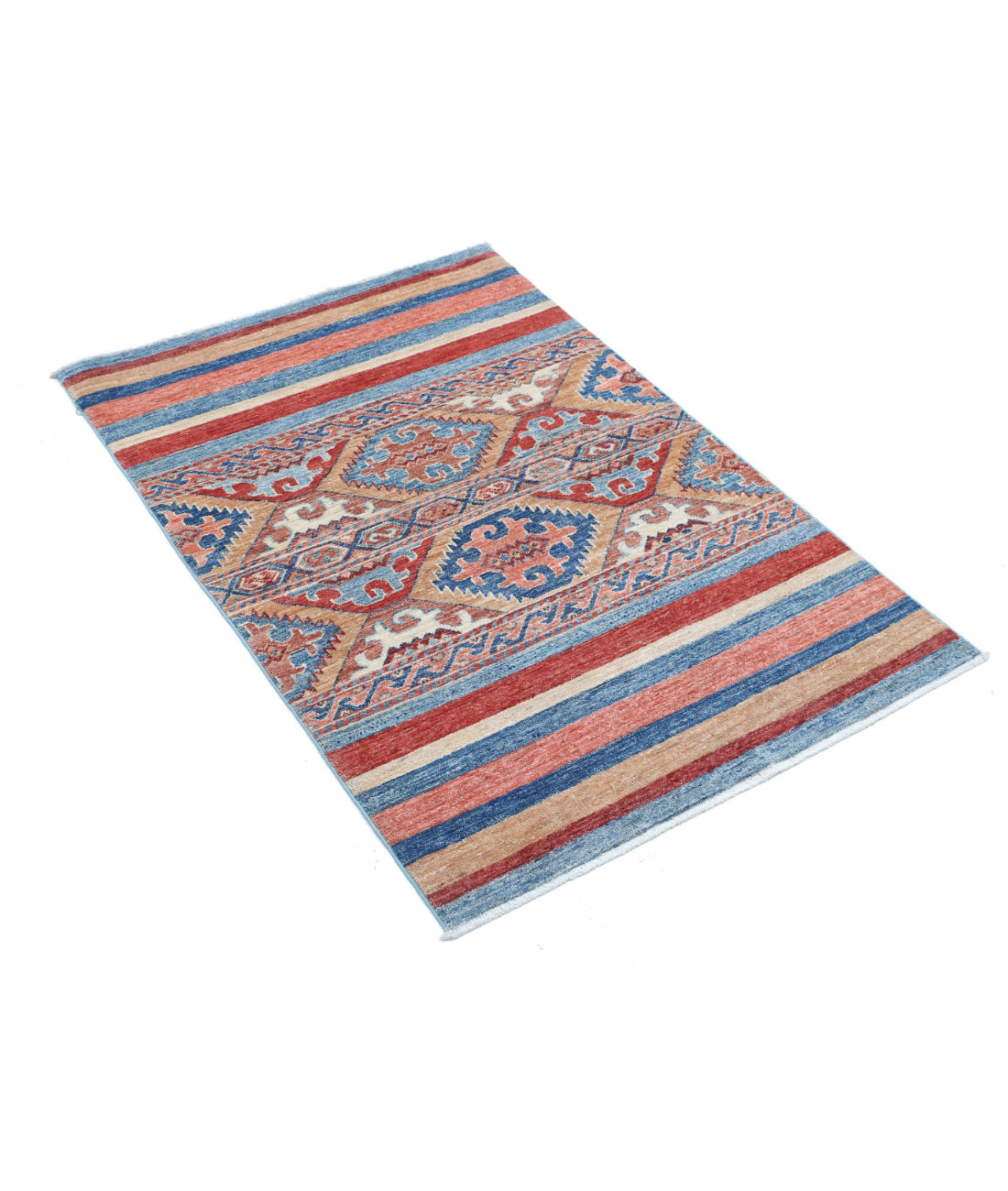 Hand Knotted Khurjeen Wool Rug - 2'8'' x 3'10'' 2'8'' x 3'10'' (80 X 115) / Multi / Multi