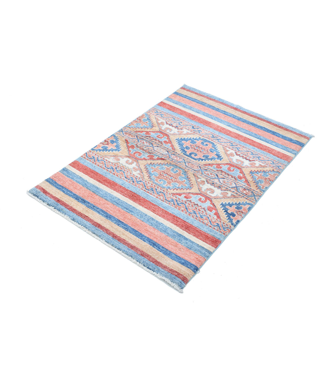 Hand Knotted Khurjeen Wool Rug - 2'8'' x 3'10'' 2'8'' x 3'10'' (80 X 115) / Multi / Multi