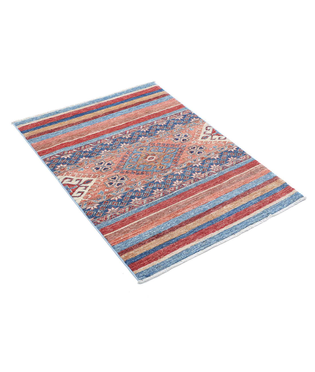 Hand Knotted Khurjeen Wool Rug - 2'8'' x 3'8'' 2'8'' x 3'8'' (80 X 110) / Multi / Multi