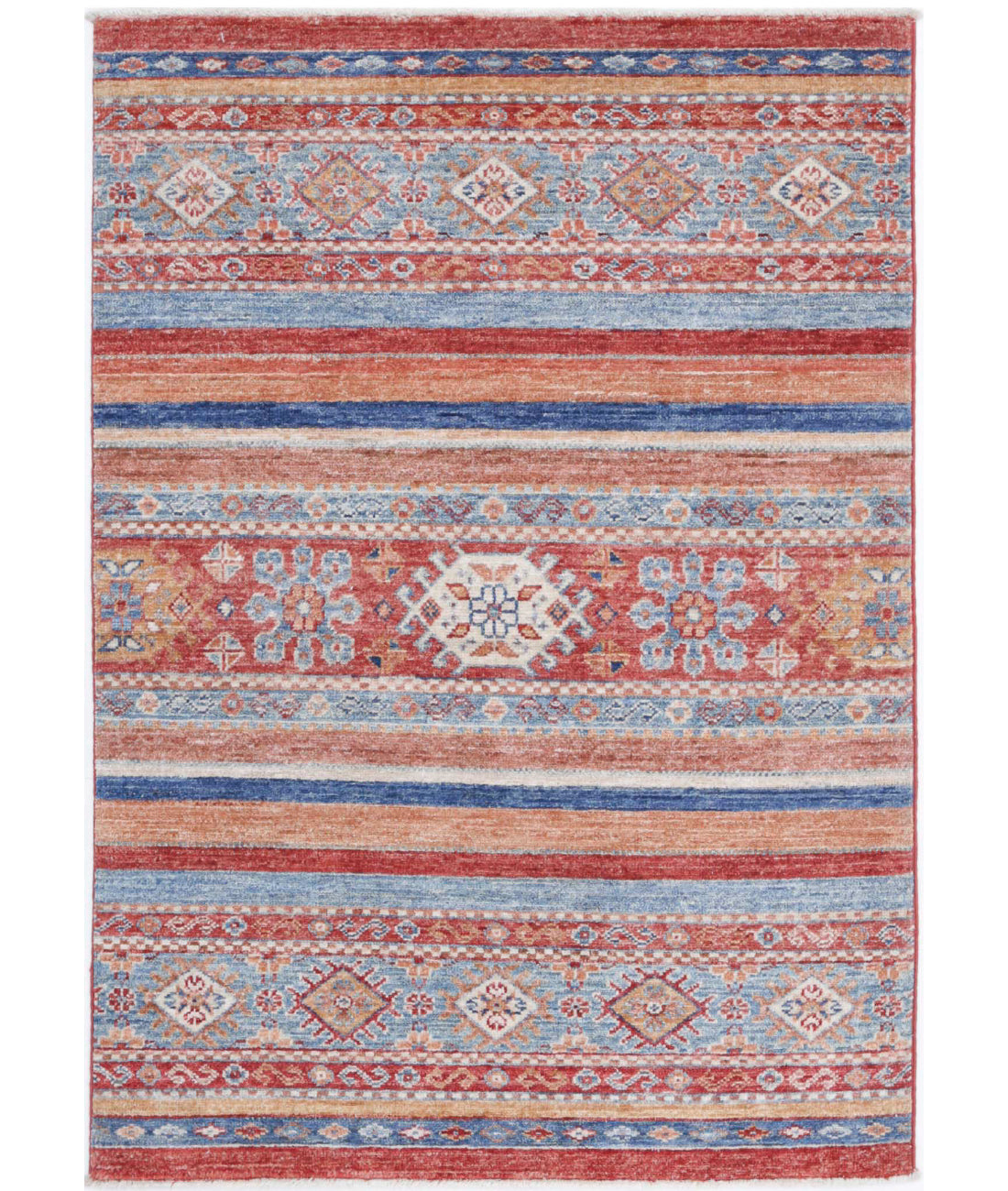 Hand Knotted Khurjeen Wool Rug - 2'8'' x 3'11''