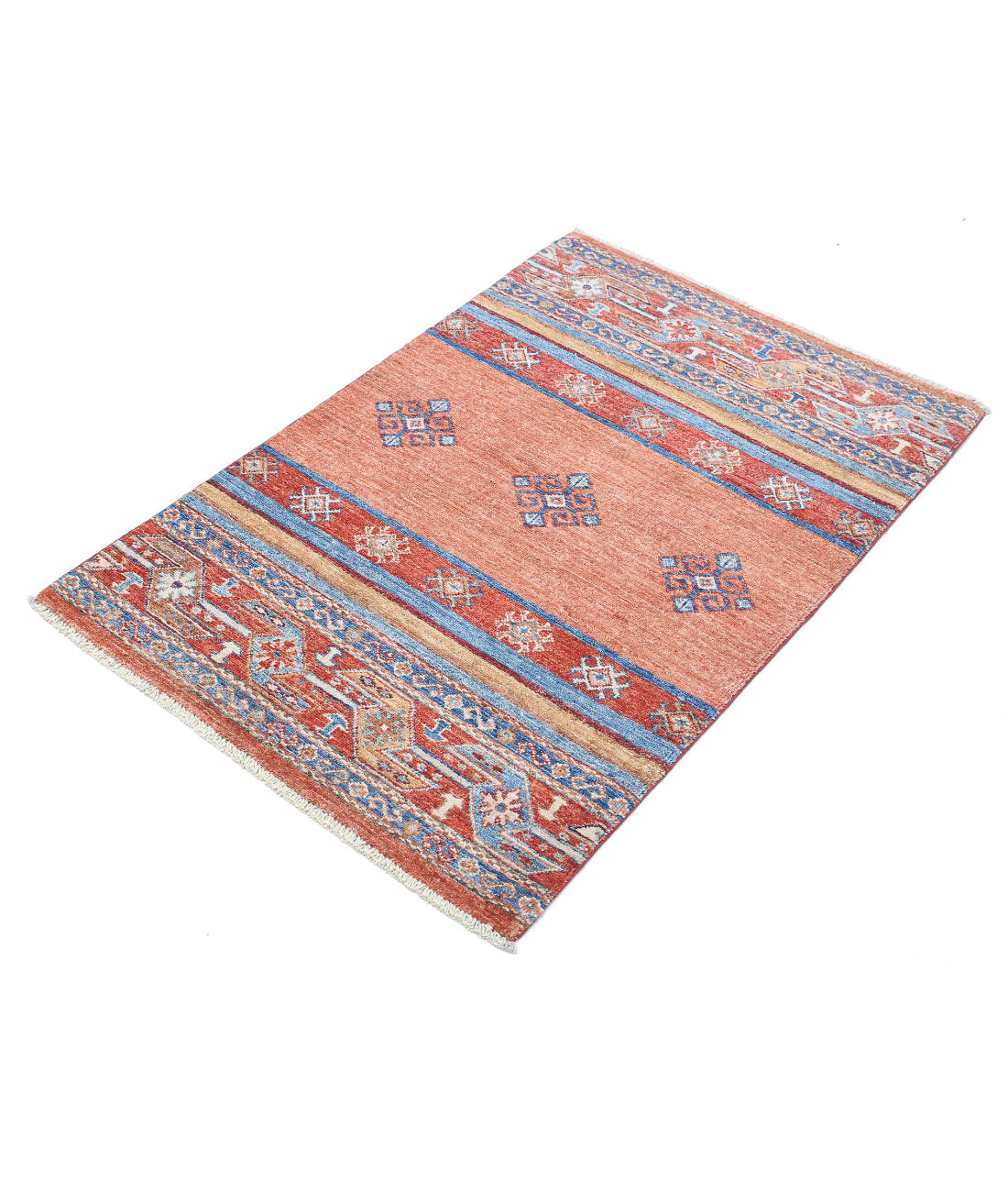 Hand Knotted Khurjeen Wool Rug - 2'7'' x 3'11'' 2'7'' x 3'11'' (78 X 118) / Multi / Multi