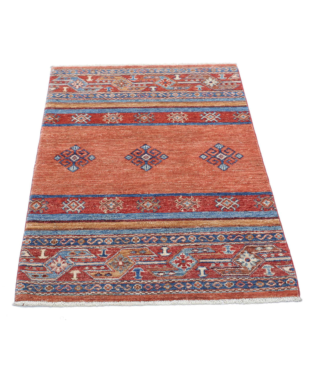 Hand Knotted Khurjeen Wool Rug - 2'7'' x 3'11'' 2'7'' x 3'11'' (78 X 118) / Multi / Multi