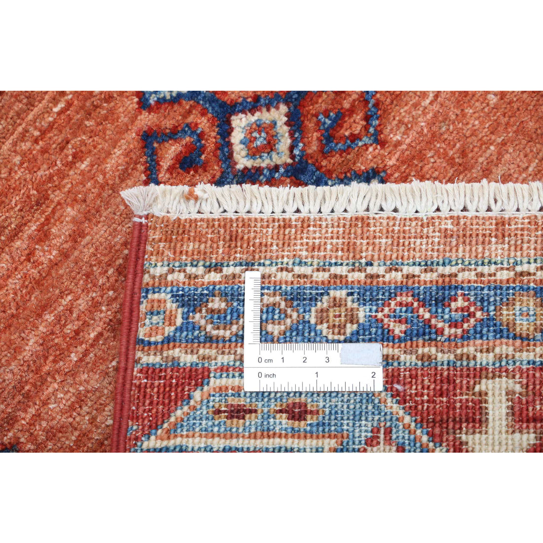 Alfombra de lana Khurjeen anudada a mano - 2'7'' x 3'11''