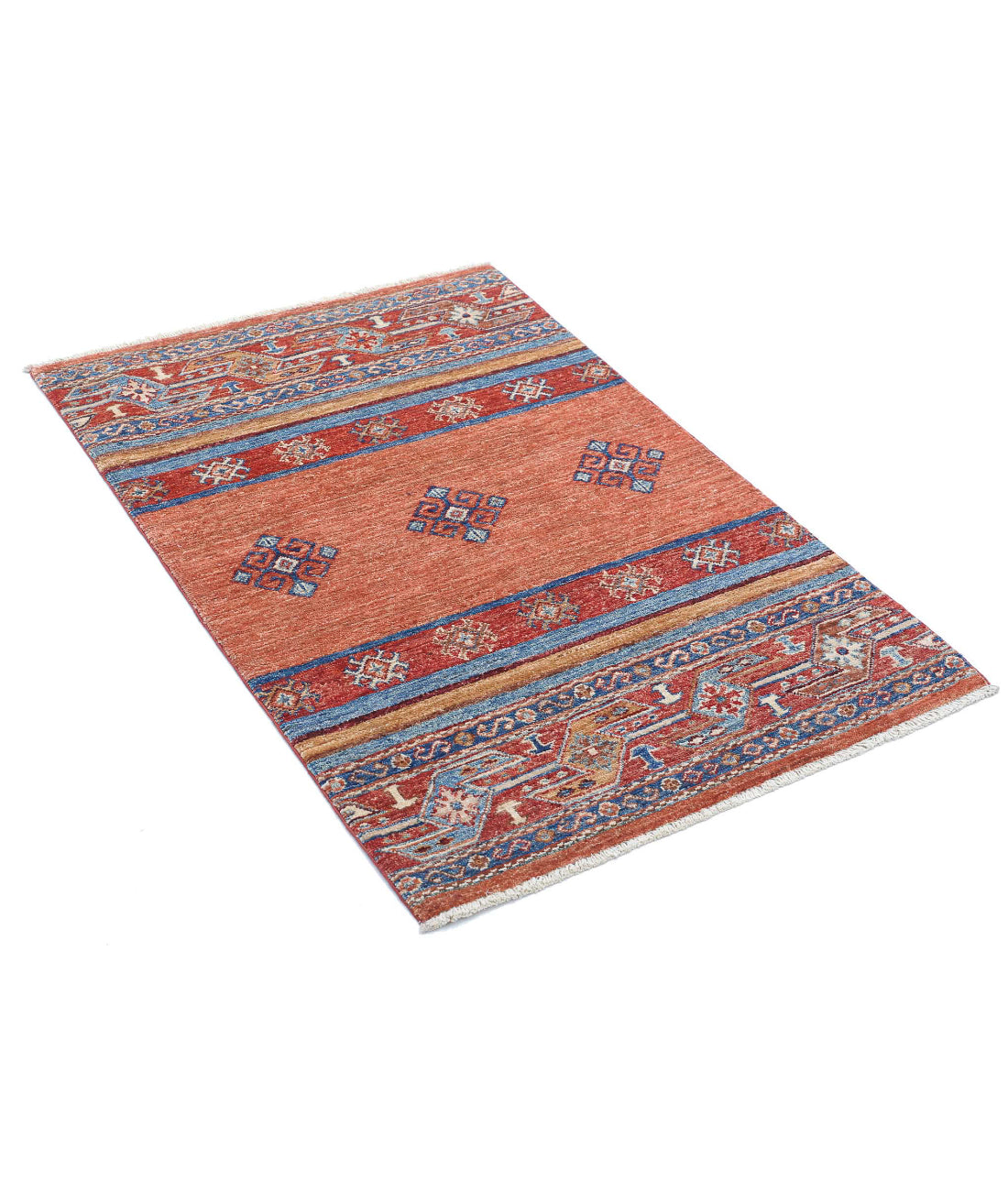 Hand Knotted Khurjeen Wool Rug - 2'7'' x 3'11'' 2'7'' x 3'11'' (78 X 118) / Multi / Multi