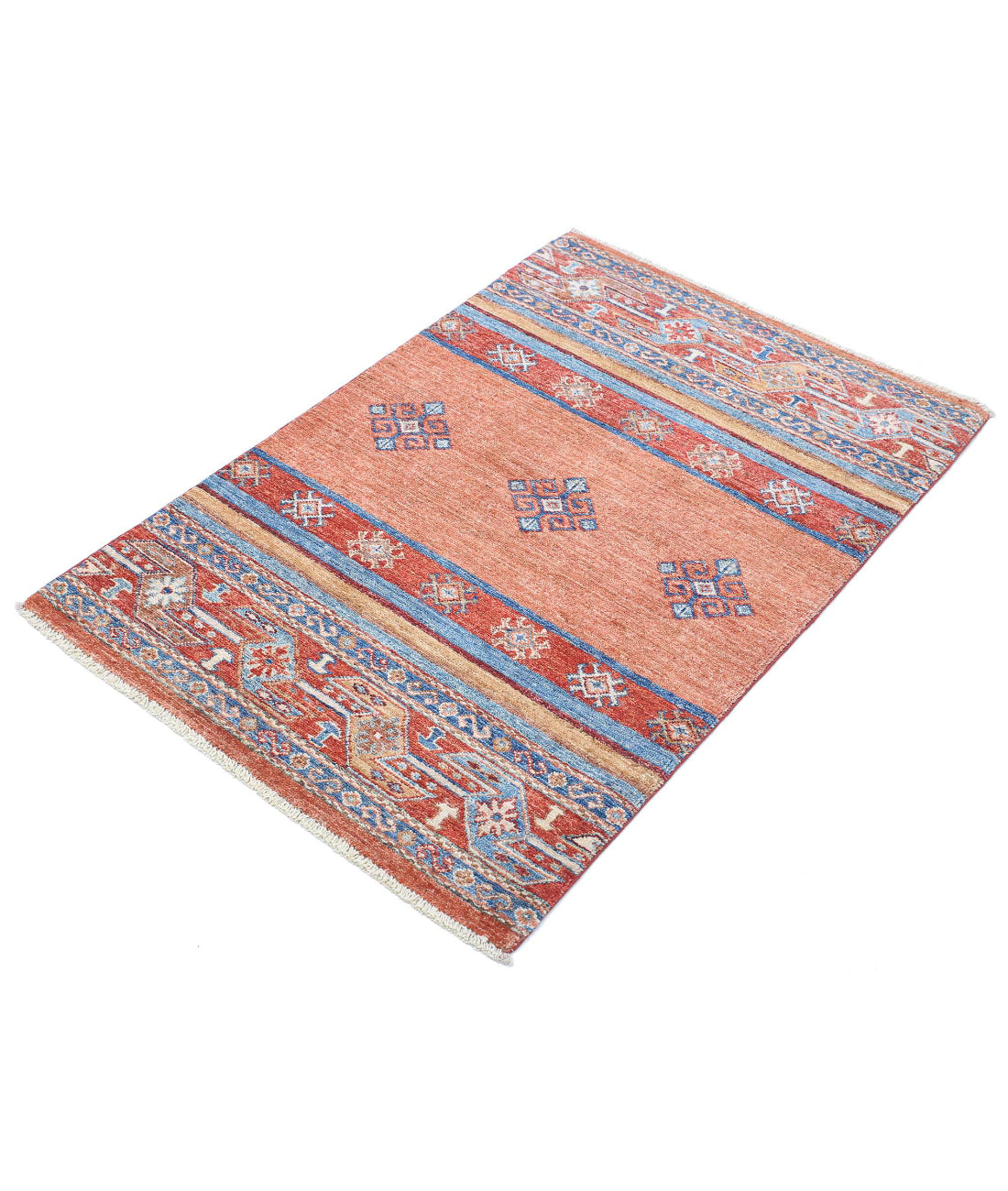 Hand Knotted Khurjeen Wool Rug - 2'7'' x 3'11'' 2'7'' x 3'11'' (78 X 118) / Multi / Multi